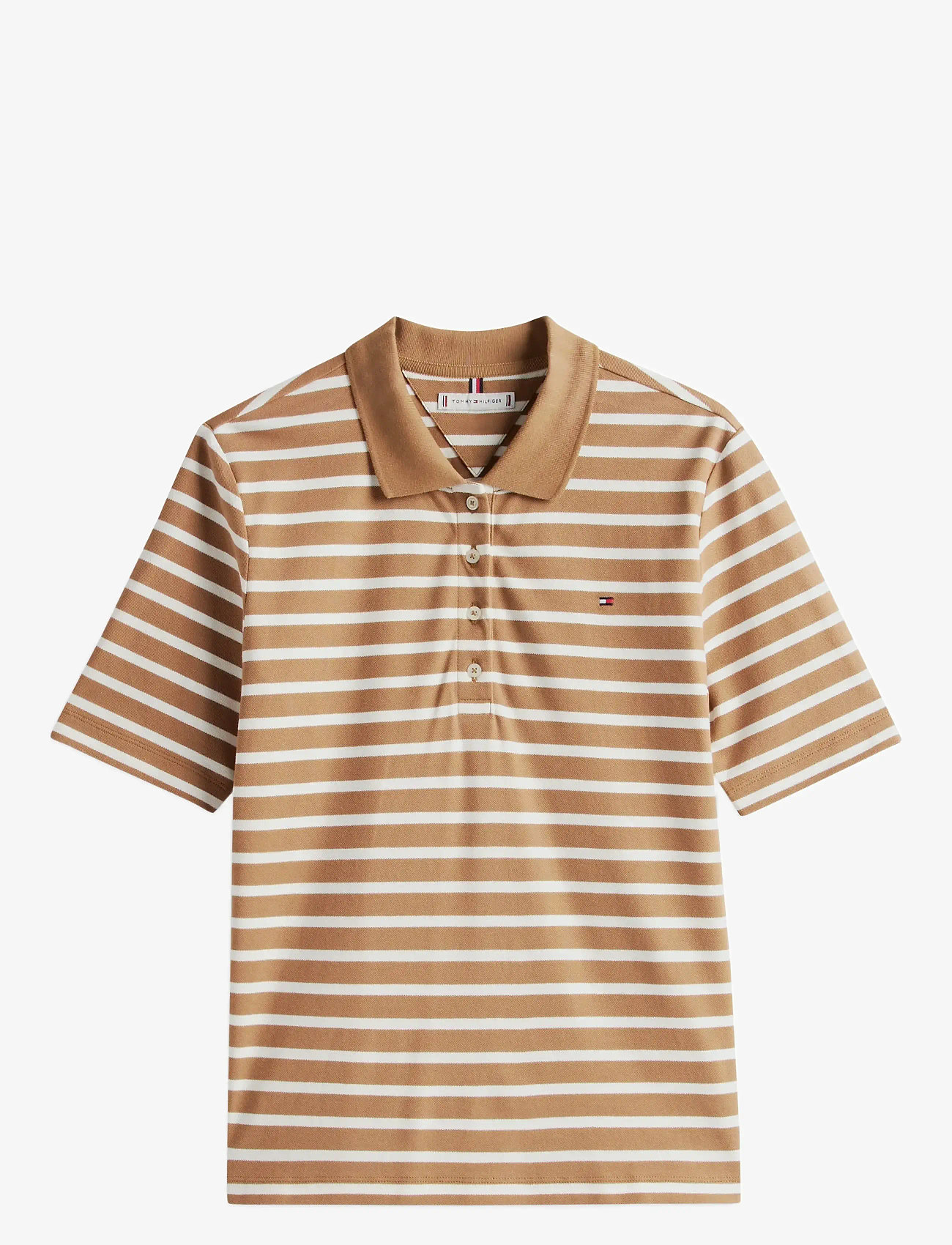 Tommy Hilfiger - 1985 REG PIQUE POLO SS - pikéer - hickory/ ecru stp - 1