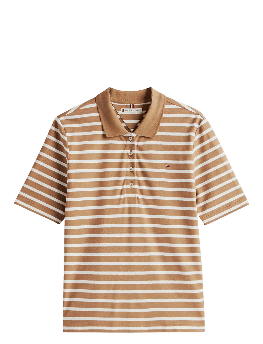 Tommy Hilfiger - 1985 PIQUE REG S/S POLO - pikéer - hickory/ ecru stp - 1