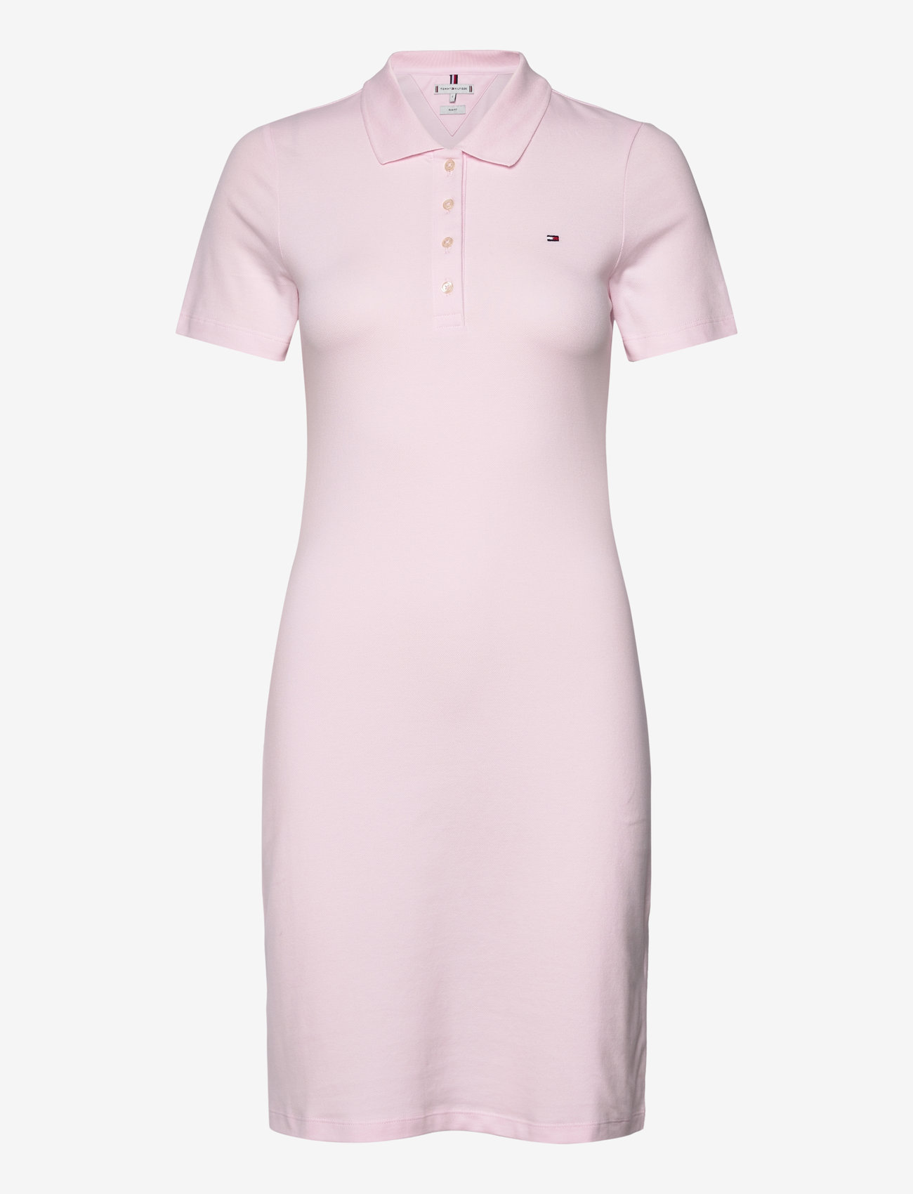 Tommy Hilfiger - 1985 SLIM PIQUE POLO DRESS SS - t-shirt-kleider - light pink - 1