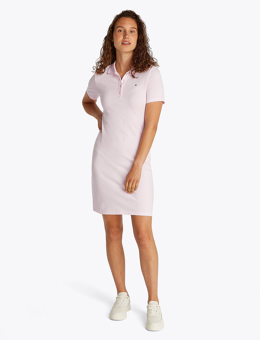 Tommy Hilfiger - 1985 SLIM PIQUE POLO DRESS SS - light pink - 5