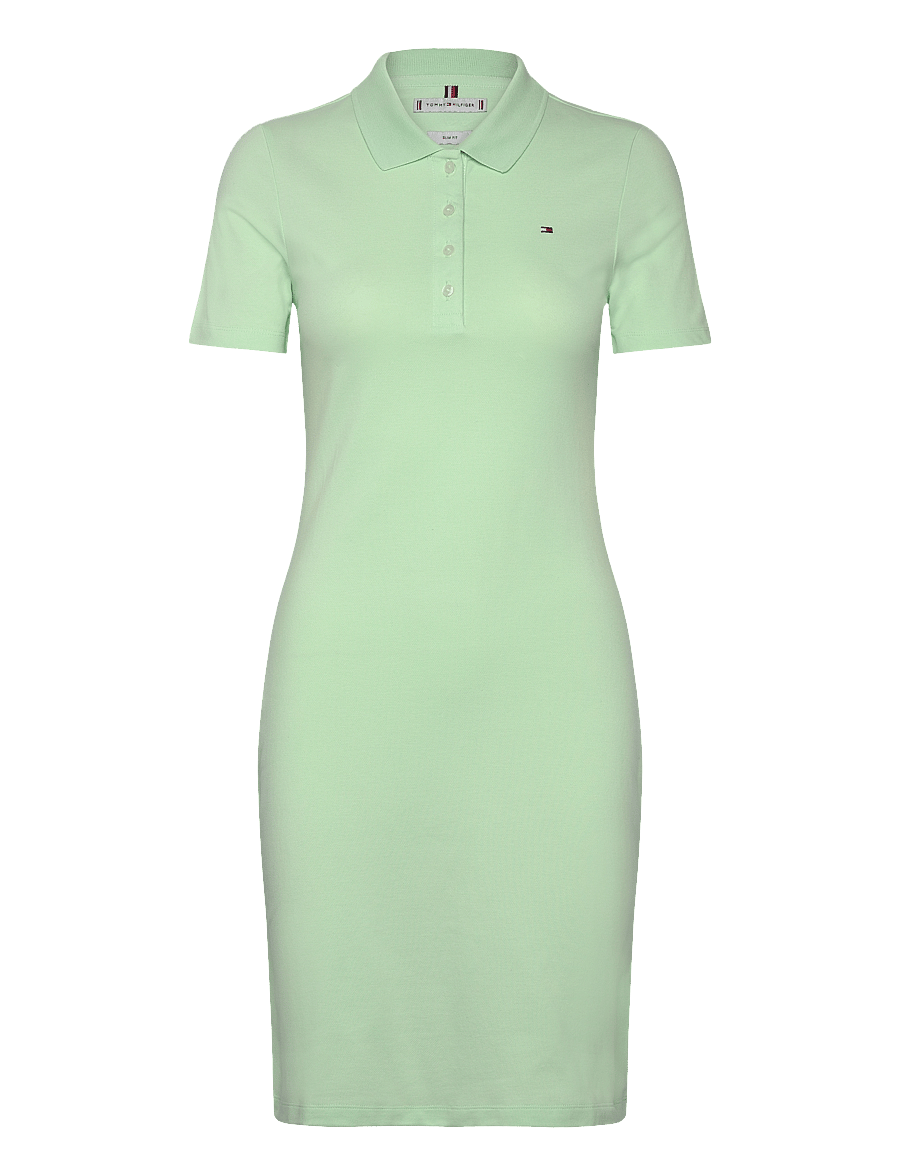 Tommy Hilfiger - 1985 SLIM PIQUE POLO DRESS SS - opal green - 1