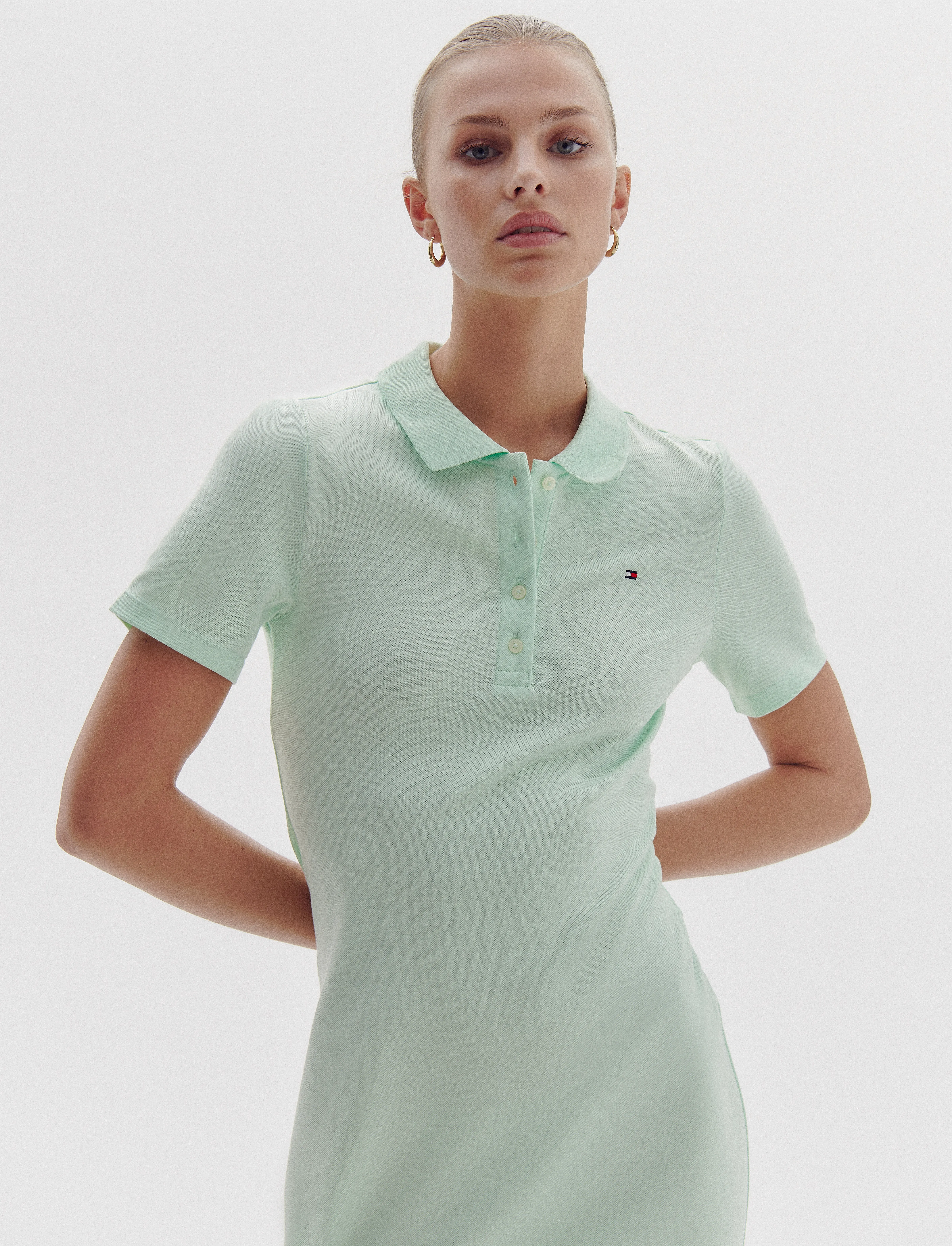 Tommy Hilfiger - 1985 SLIM PIQUE POLO DRESS SS - opal green - 3