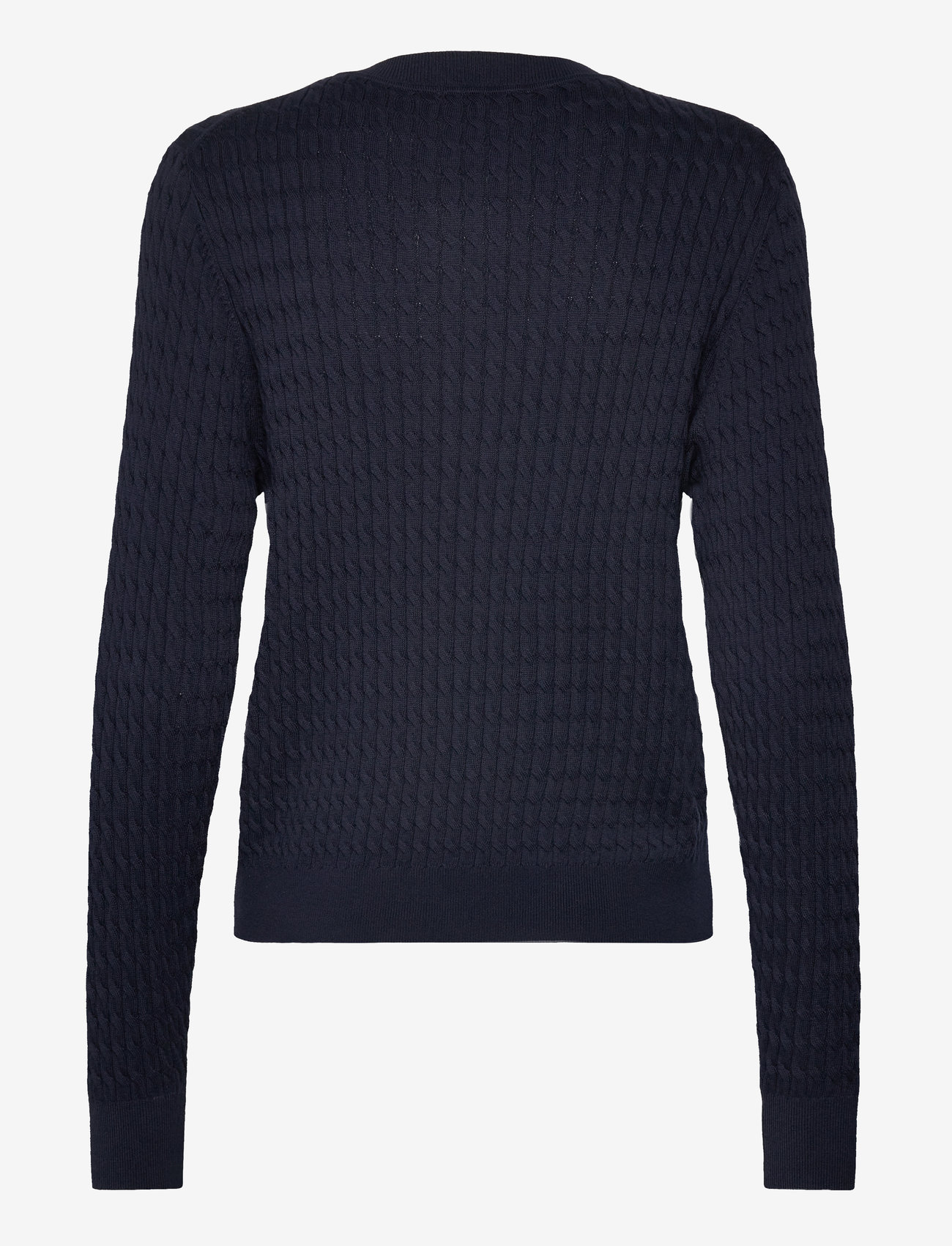 Tommy Hilfiger - CO CABLE FINE GG  LS C-NK CARDI - arkityyli - dark blue - 2