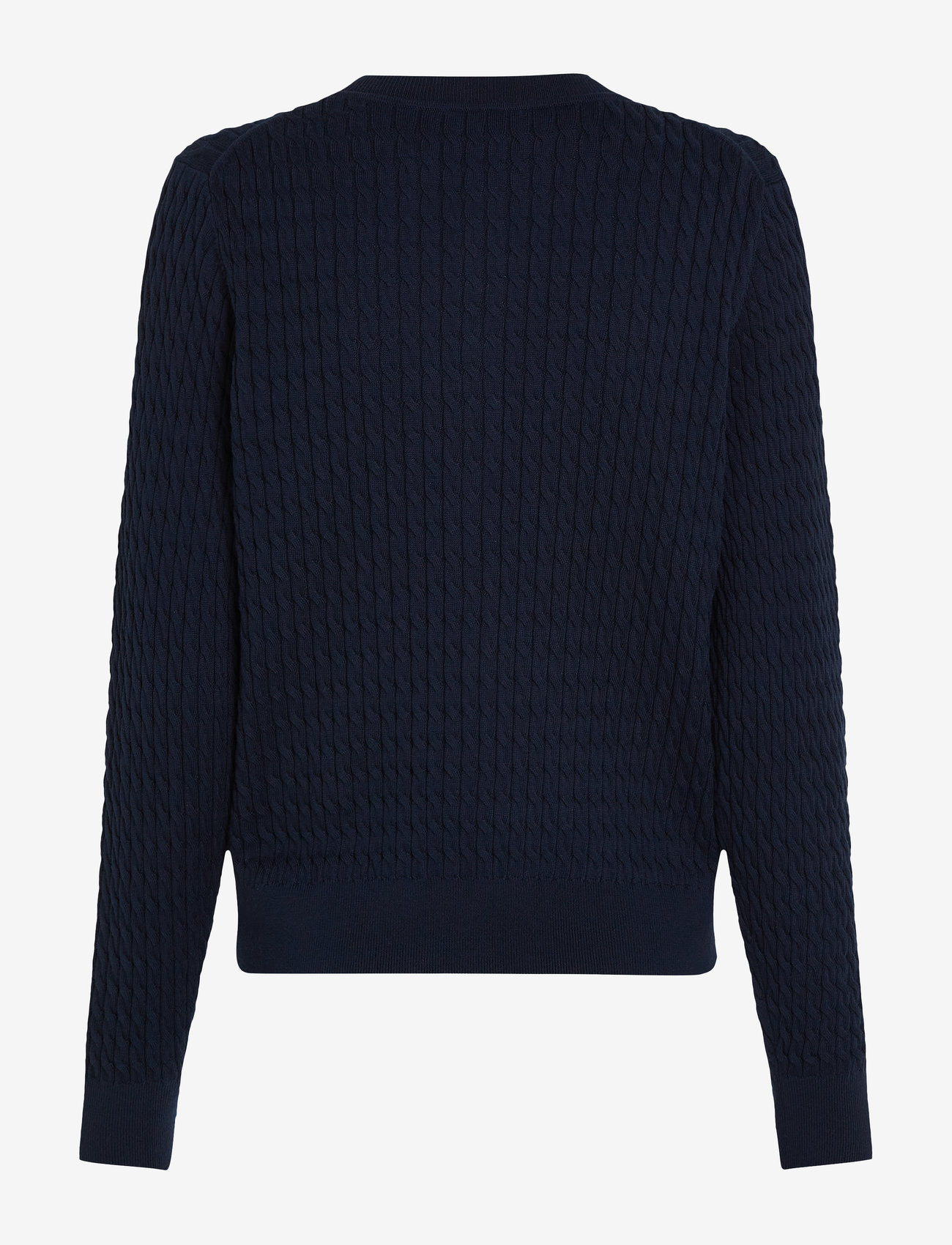 Tommy Hilfiger - CO CABLE FINE GG  LS C-NK CARDI - arkityyli - dark blue - 5