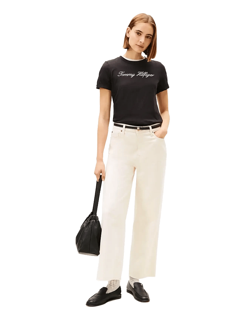 Tommy Hilfiger - NOS SCRIPT REGULAR C-NK SS - t-shirts - nos black - 2