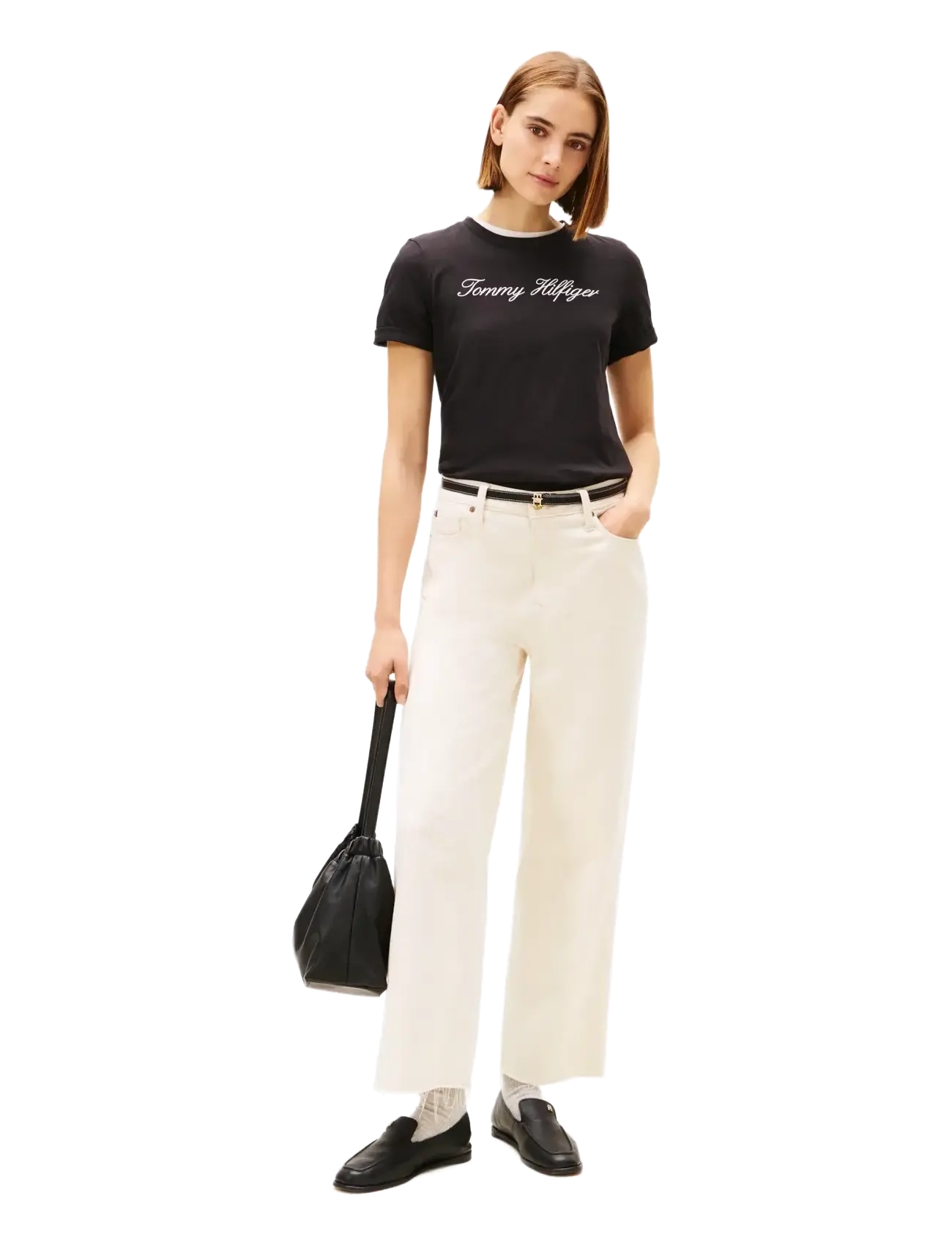 Tommy Hilfiger - NOS SCRIPT REGULAR C-NK SS - die niedrigsten preise - nos black - 2