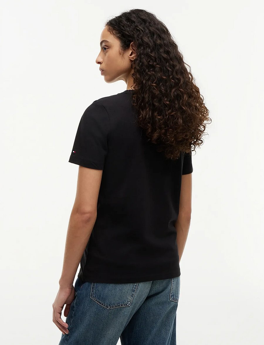 Tommy Hilfiger - NOS SCRIPT REGULAR C-NK SS - t-shirts - nos black - 3