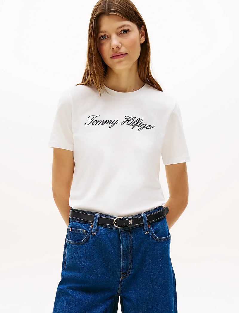 Tommy Hilfiger - NOS SCRIPT REGULAR C-NK SS - t-shirts - nos ecru - 5