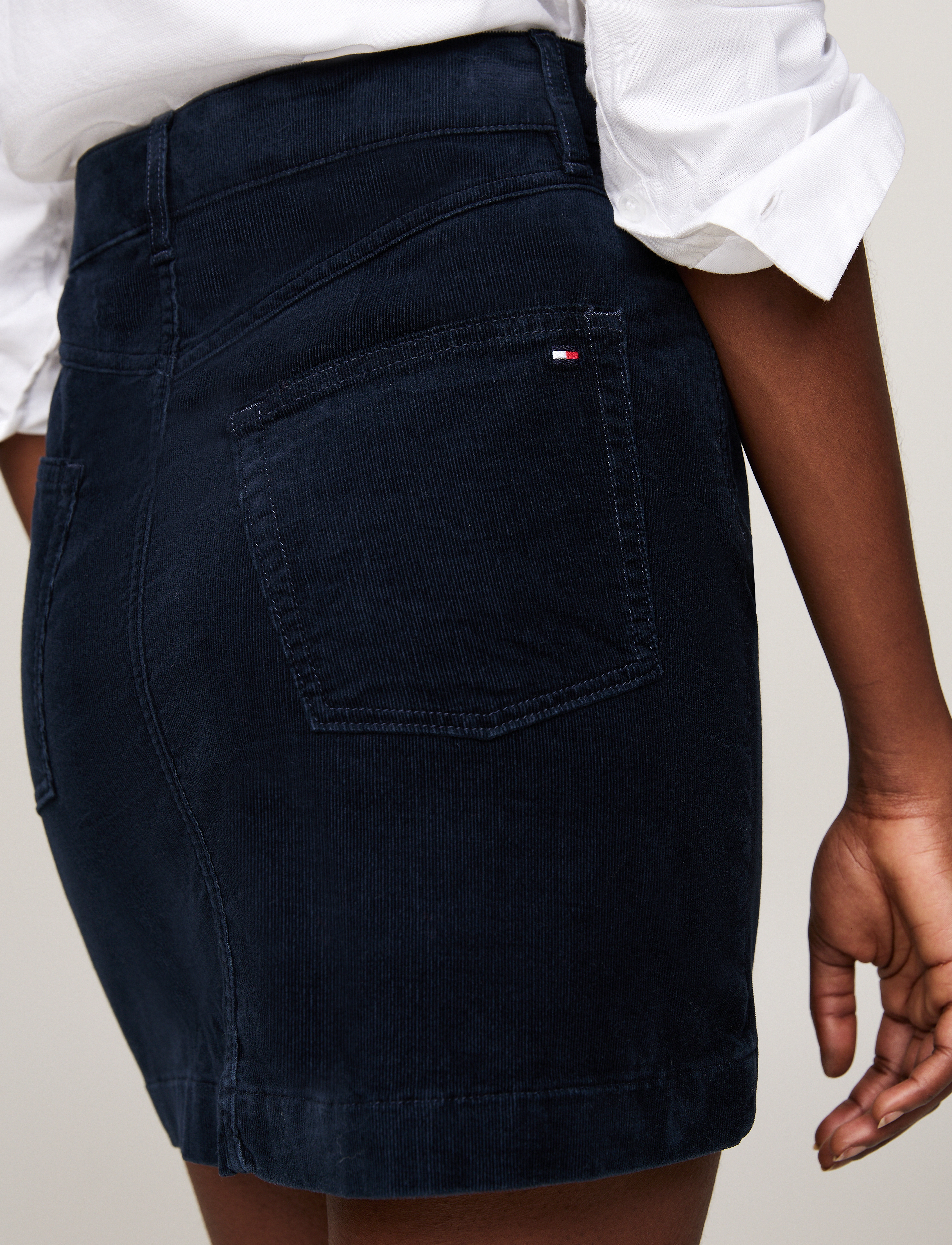 Tommy Hilfiger - CORDUROY STRETCH SHORT SKIRT - korte nederdele - desert sky - 2