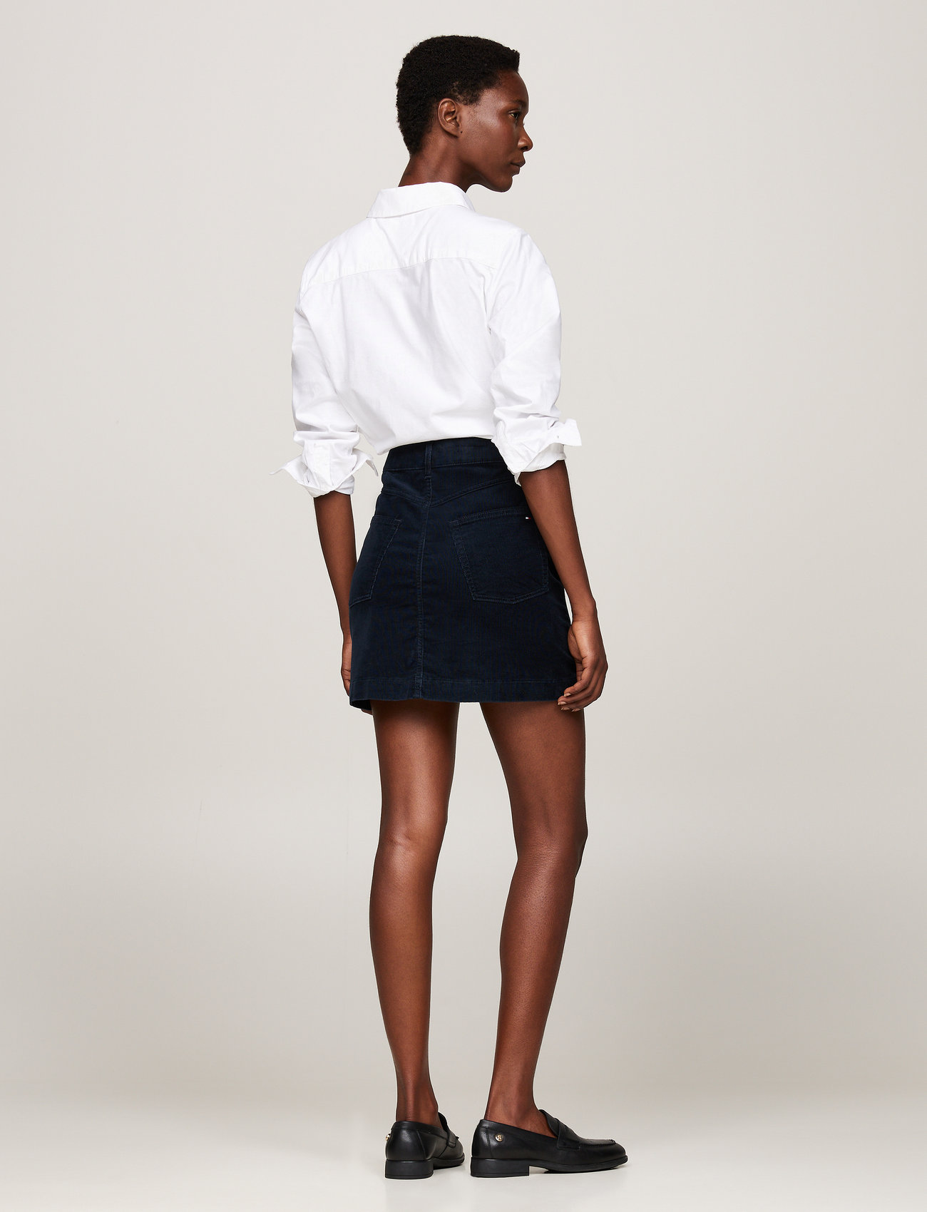 Tommy Hilfiger - CORDUROY STRETCH SHORT SKIRT - kurze röcke - desert sky - 4