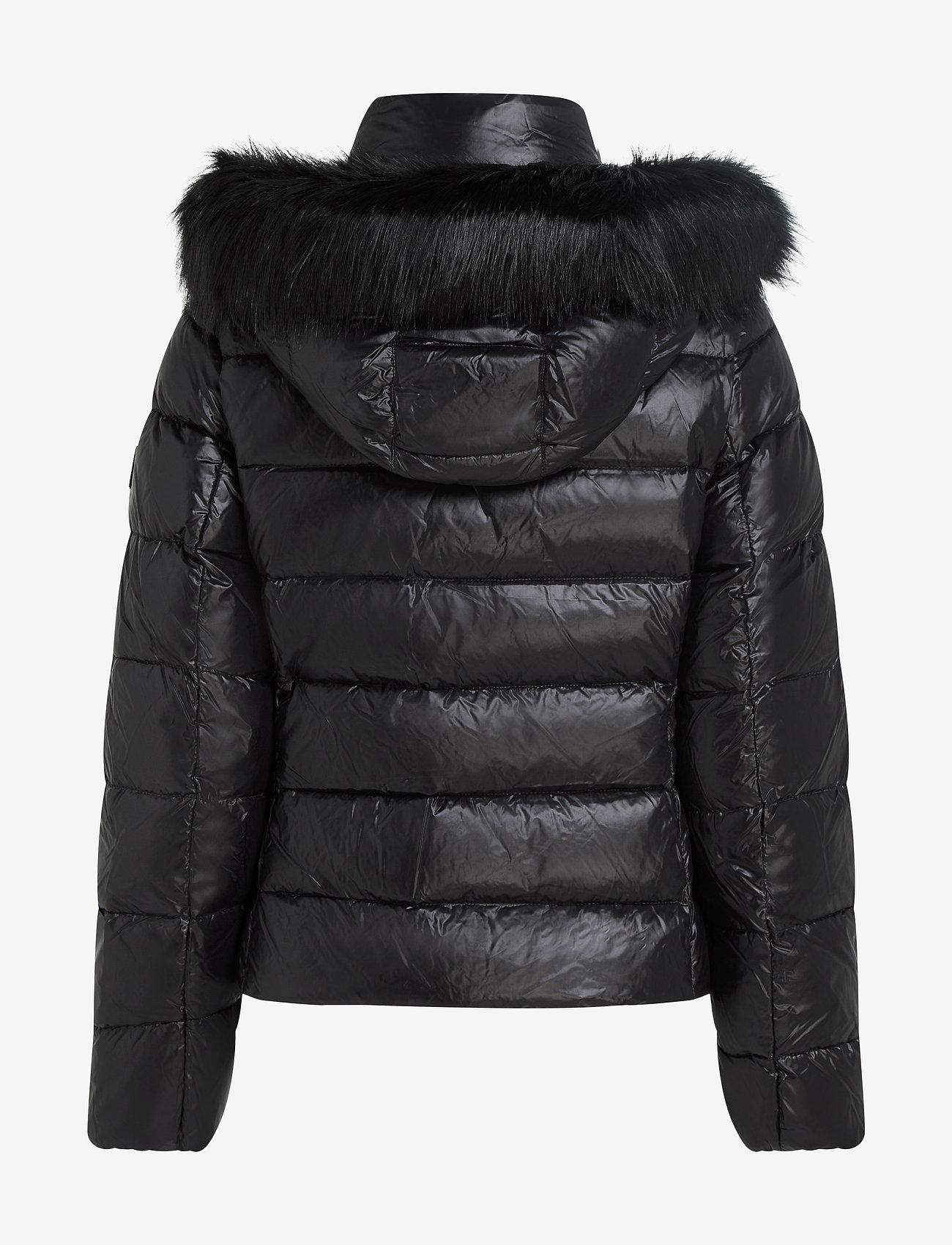 Tommy Hilfiger - GLOSS DOWN TYRA JKT WITH FUR - sulejoped ja voodriga joped - black - 2