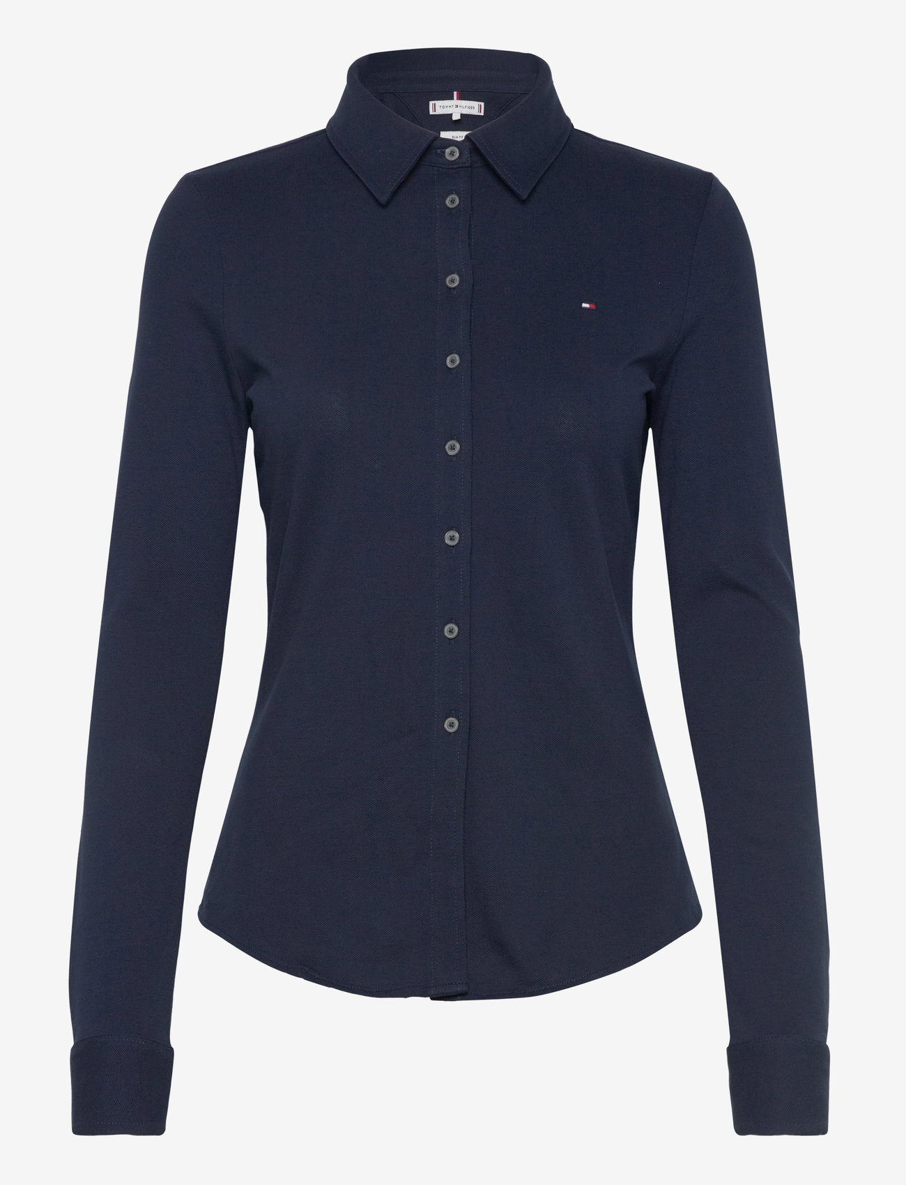 Tommy Hilfiger - 1985 SLIM PIQUE BTN DOWN LS - dark night navy - 1