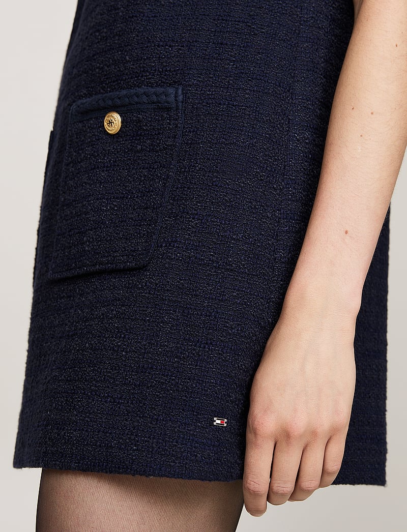 Tommy Hilfiger - TWEED SHORT SHIFT DRESS - desert sky - 4