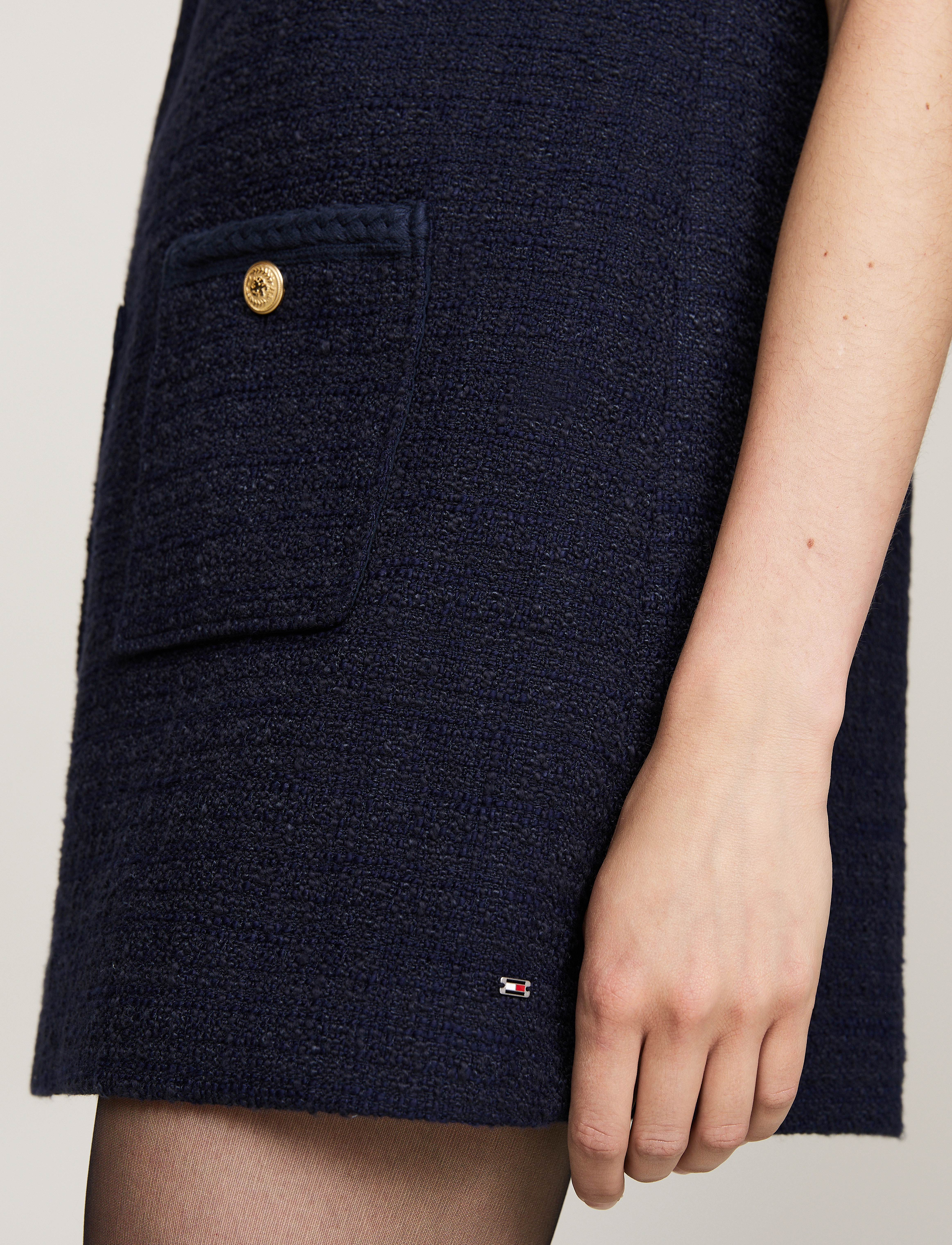 Tommy Hilfiger - TWEED SHORT SHIFT DRESS - desert sky - 4