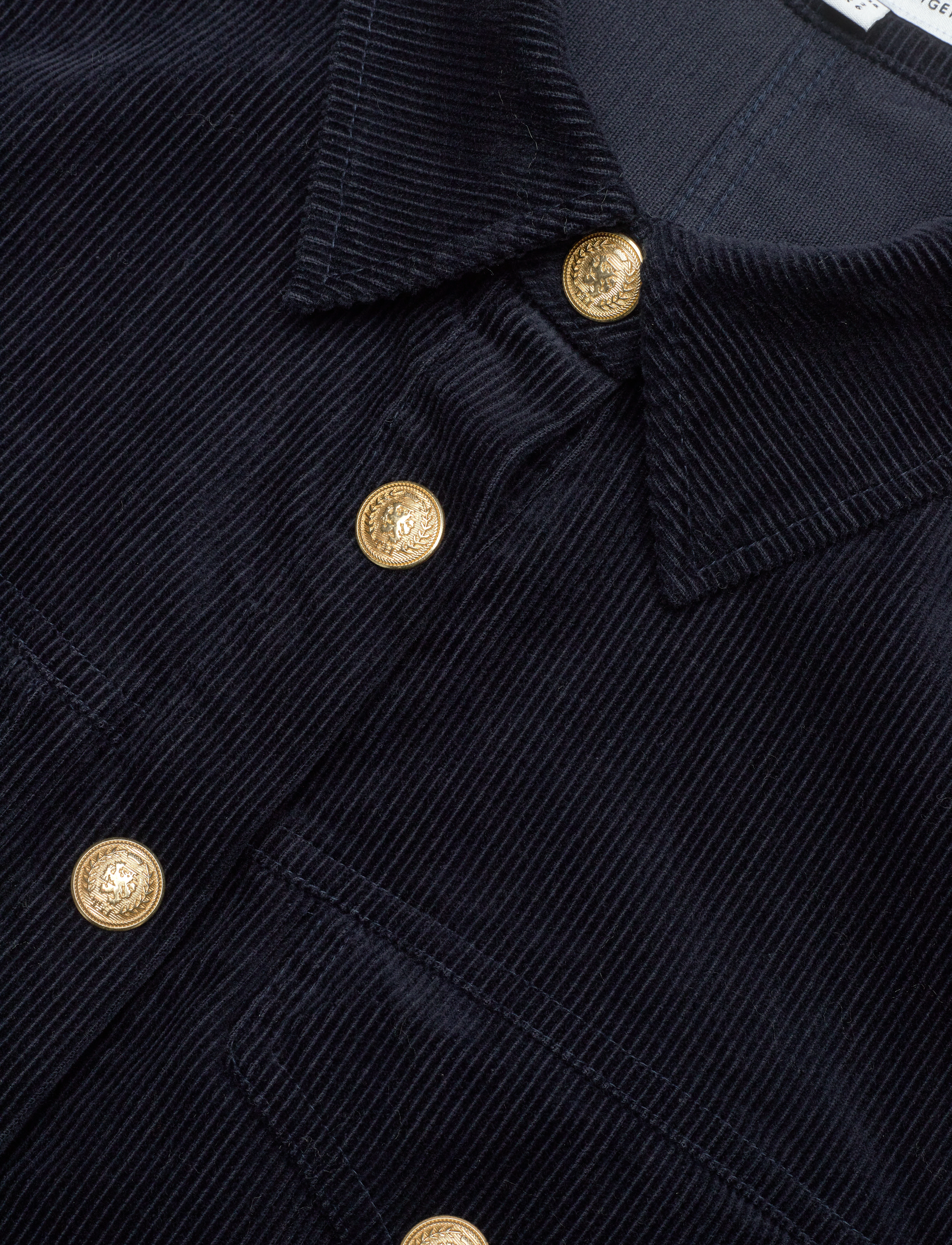 Tommy Hilfiger - CORDUROY GOLD BUTTON DRESS - desert sky - 5