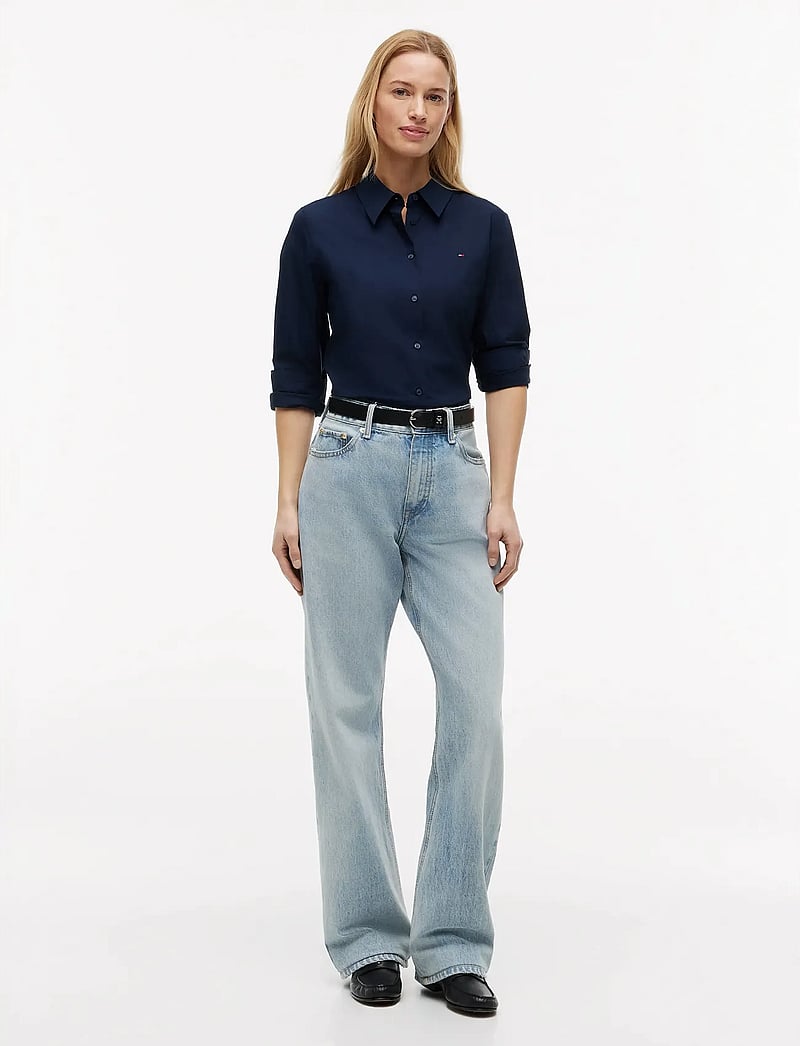 Tommy Hilfiger - COTTON STRETCH REGULAR LS SHIRT - long-sleeved shirts - dark blue - 5