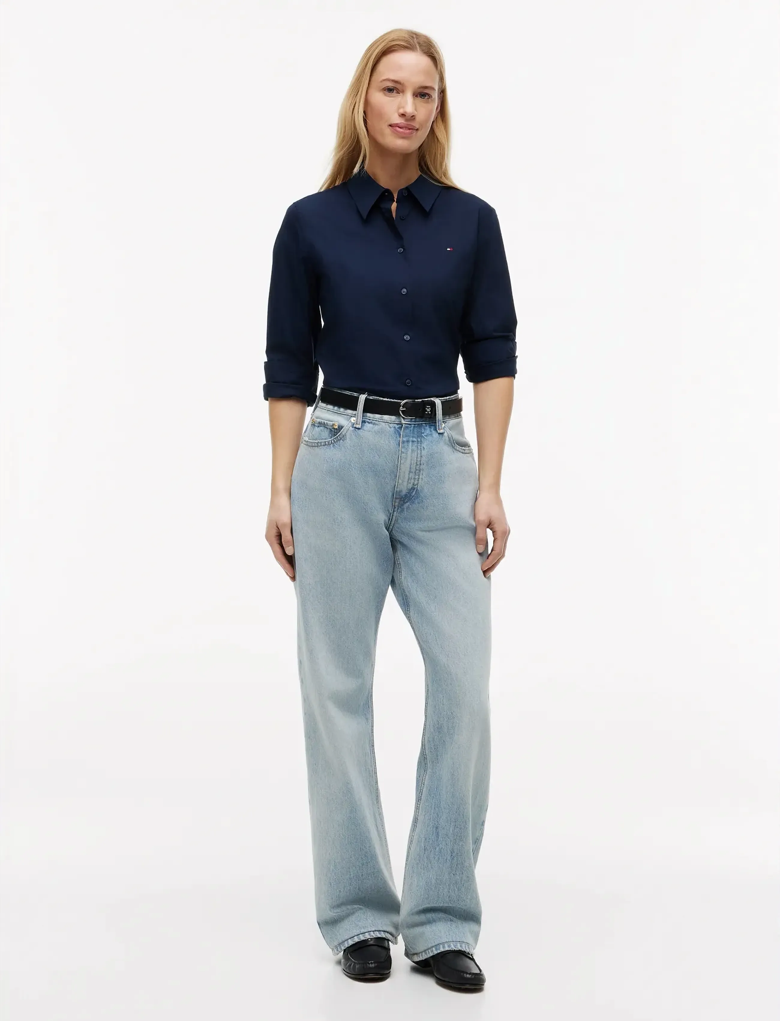 Tommy Hilfiger - COTTON STRETCH REGULAR LS SHIRT - pikkade varrukatega särgid - dark blue - 5