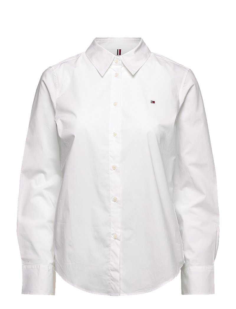 Tommy Hilfiger - COTTON STRETCH REGULAR LS SHIRT - långärmade skjortor - optic white - 1