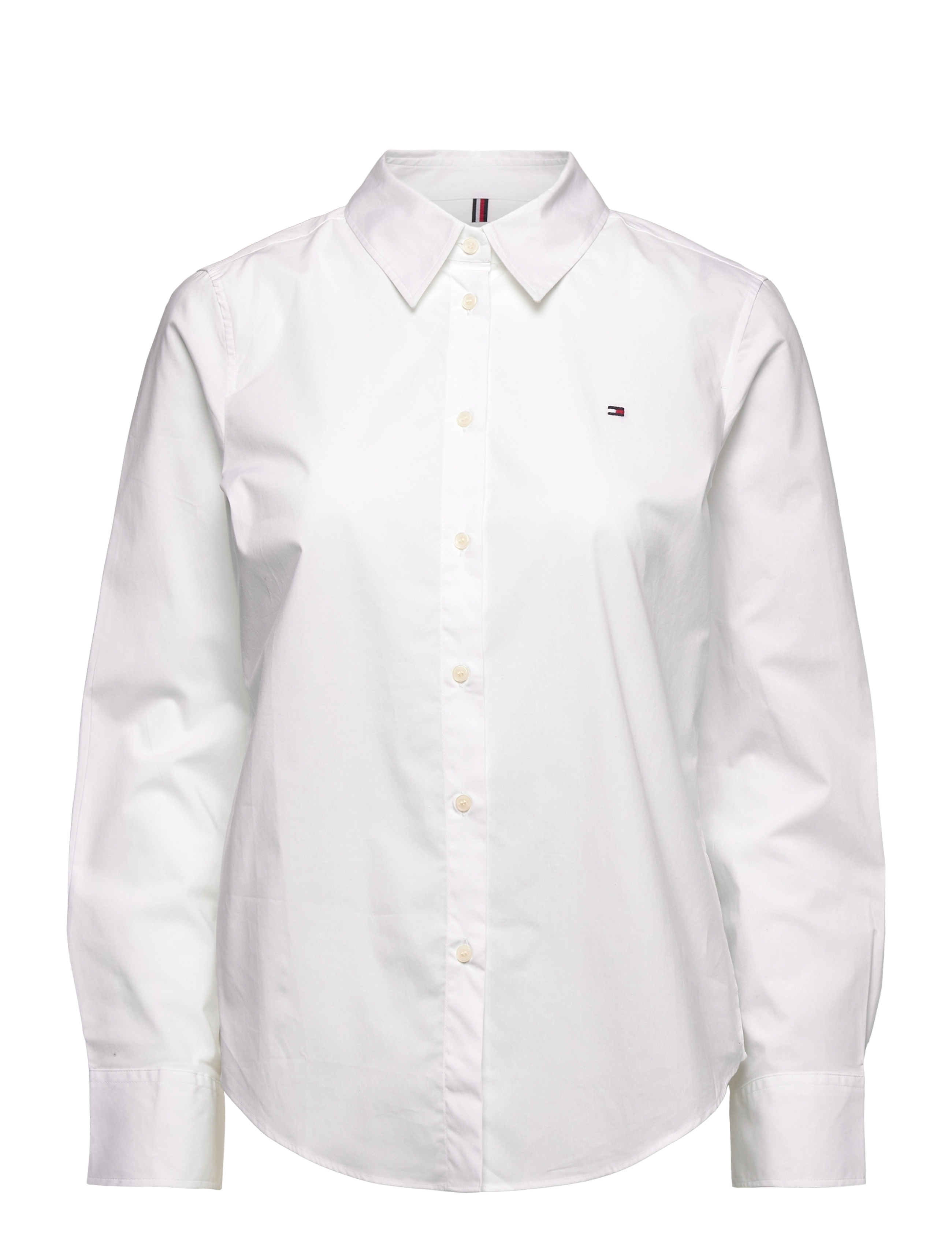 Tommy Hilfiger COTTON STRETCH REGULAR LS SHIRT - Tøj - OPTIC WHITE / white