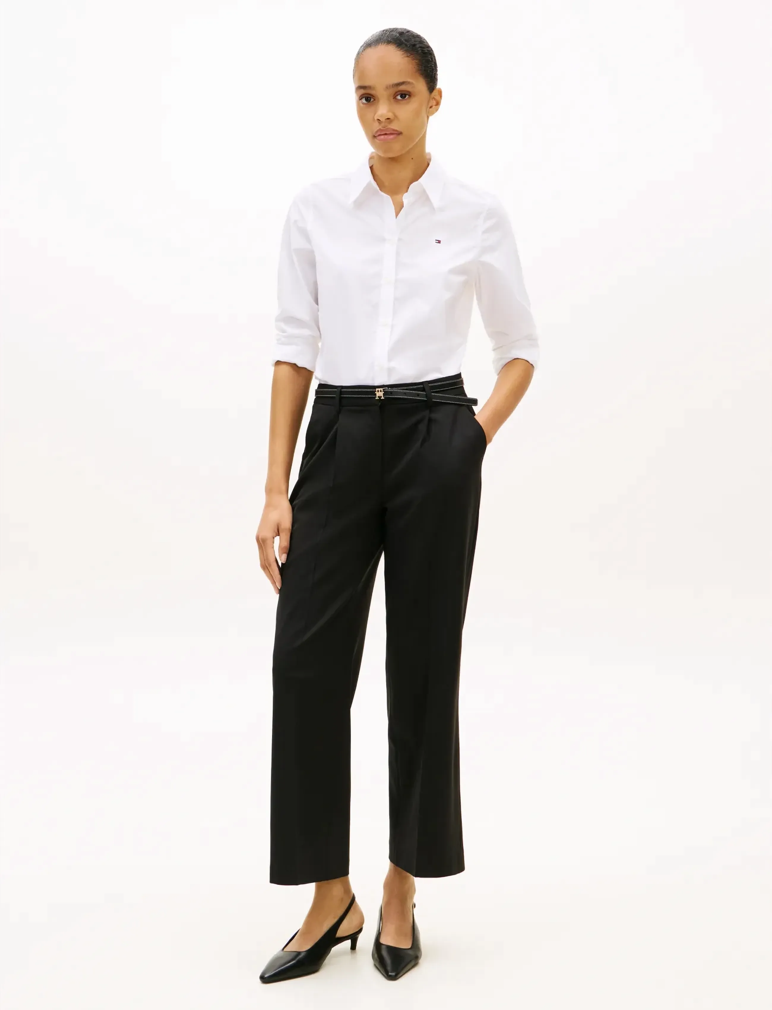 Tommy Hilfiger - COTTON STRETCH REGULAR LS SHIRT - pikkade varrukatega särgid - optic white - 4