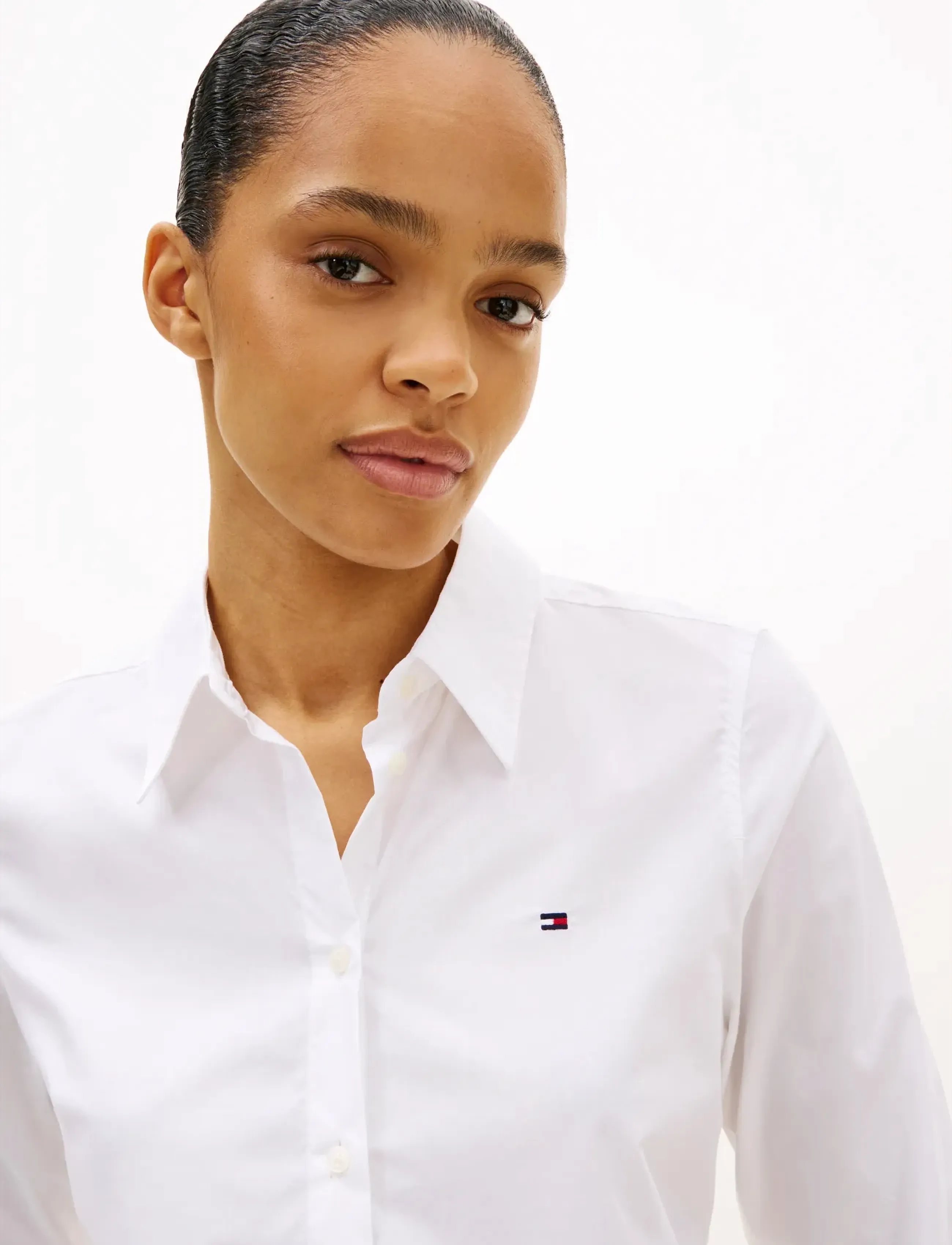 Tommy Hilfiger - COTTON STRETCH REGULAR LS SHIRT - pikkade varrukatega särgid - optic white - 5