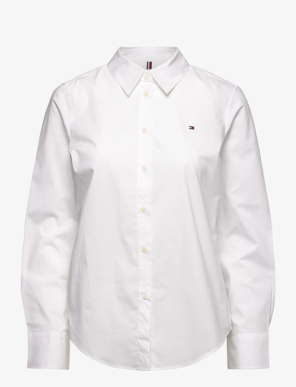 Tommy Hilfiger - COTTON STRETCH REGULAR LS SHIRT - pitkähihaiset kauluspaidat - th optic white - 1