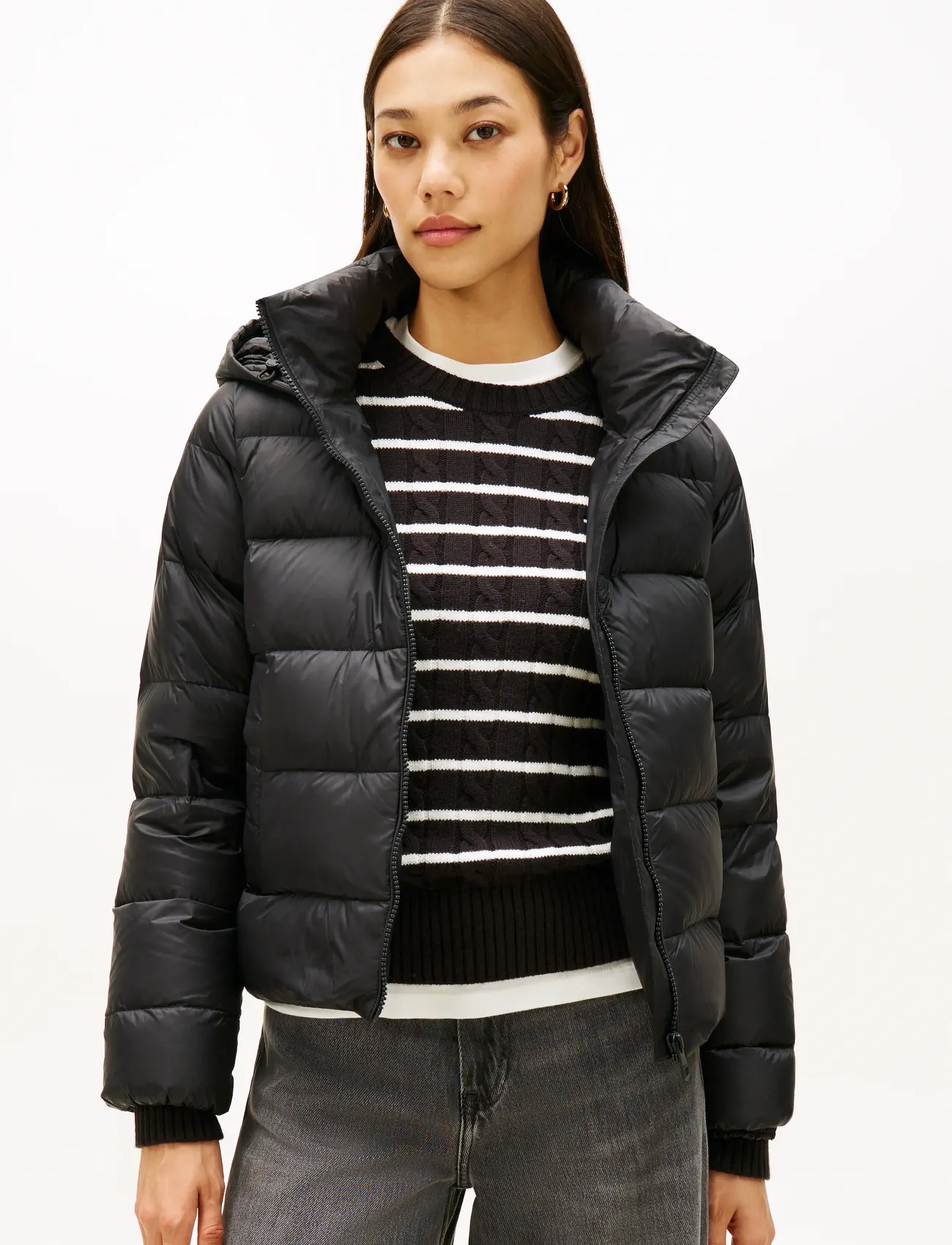 Tommy Hilfiger Lw Down Casual Jacket, XS, Black, Jakker > Vatteret Jakke, Dame