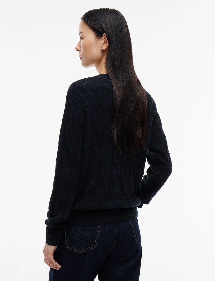Tommy Hilfiger - SOFT WOOL CABLE C-NK LS SWT - pullover - black - 2
