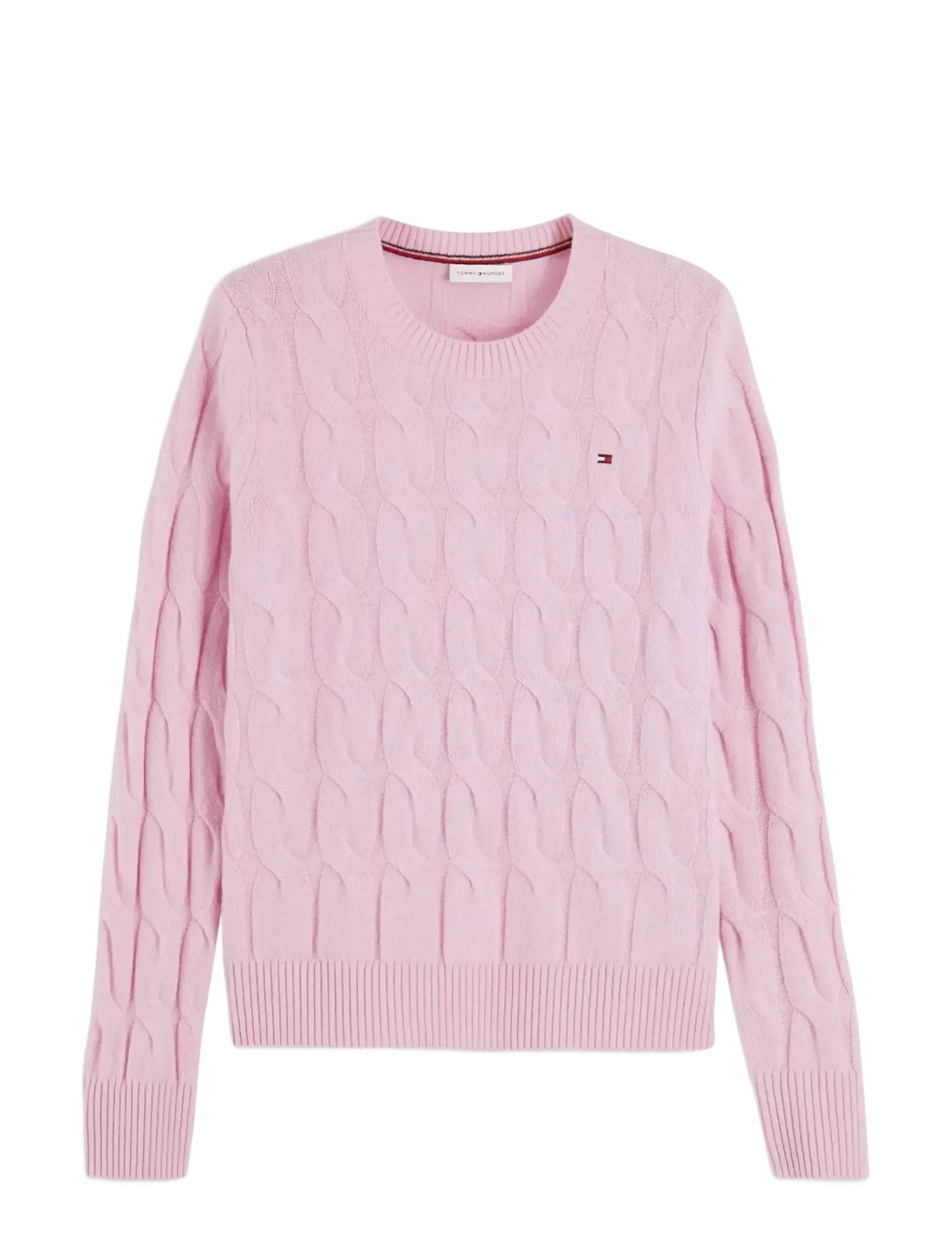 Tommy Hilfiger - SOFT WOOL CABLE C-NK LS SWT - stickade tröjor - frosted rose - 1