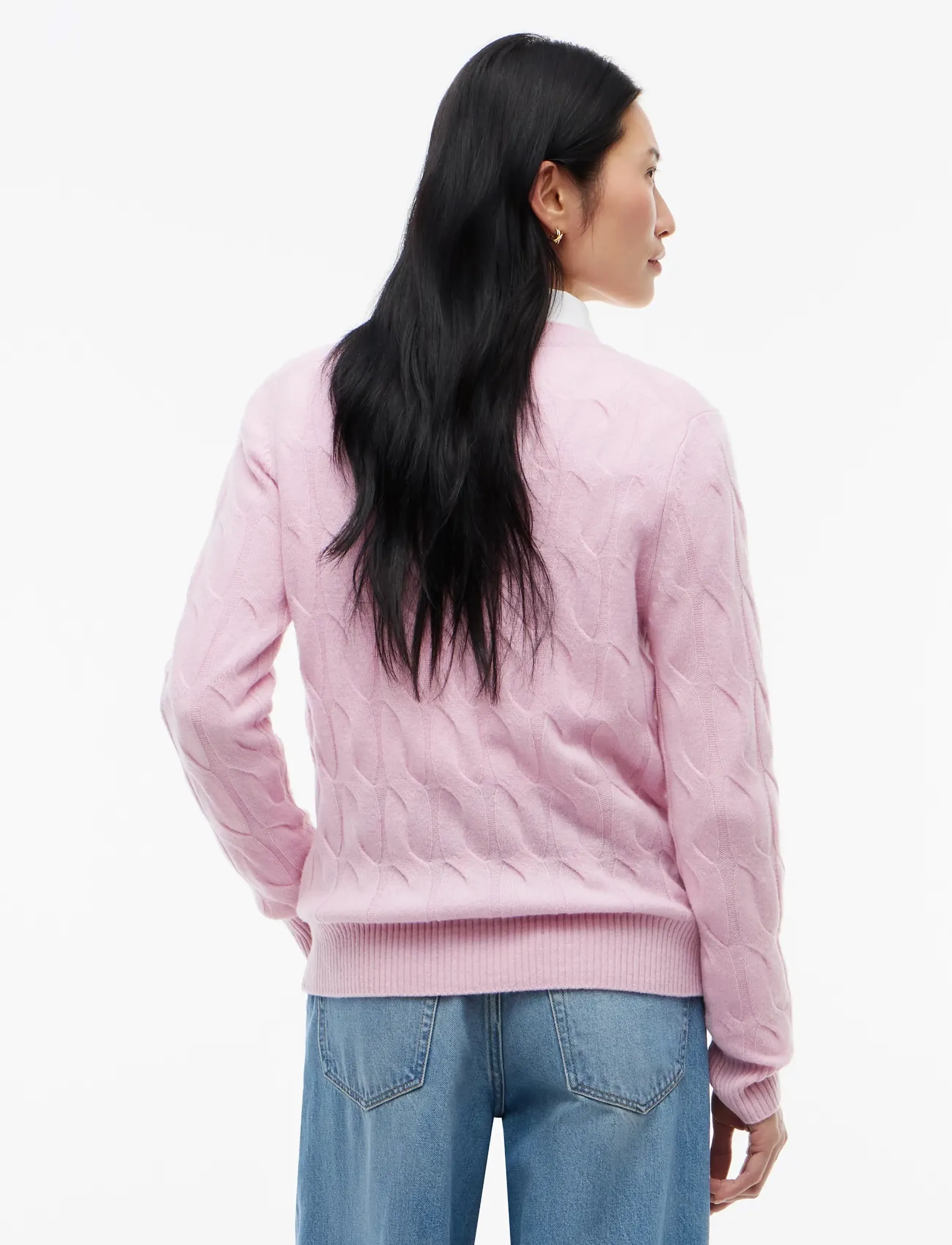Tommy Hilfiger - SOFT WOOL CABLE C-NK LS SWT - stickade tröjor - frosted rose - 2