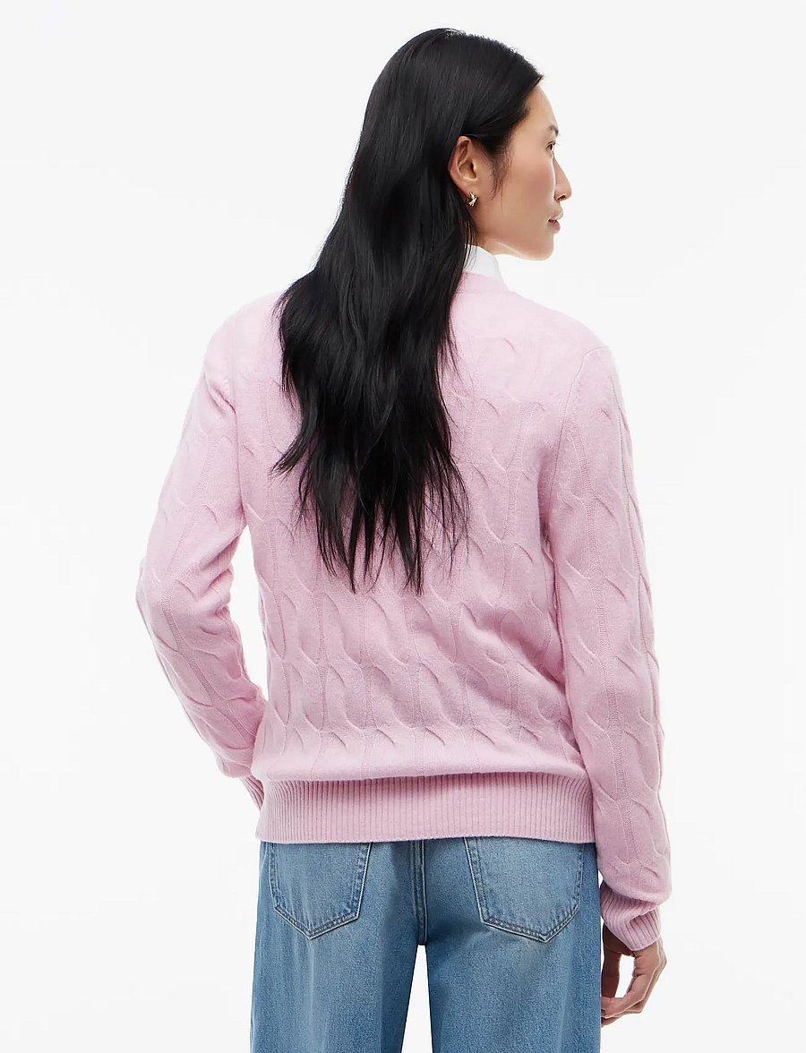 Tommy Hilfiger - SOFT WOOL CABLE C-NK LS SWT - stickade tröjor - frosted rose - 2