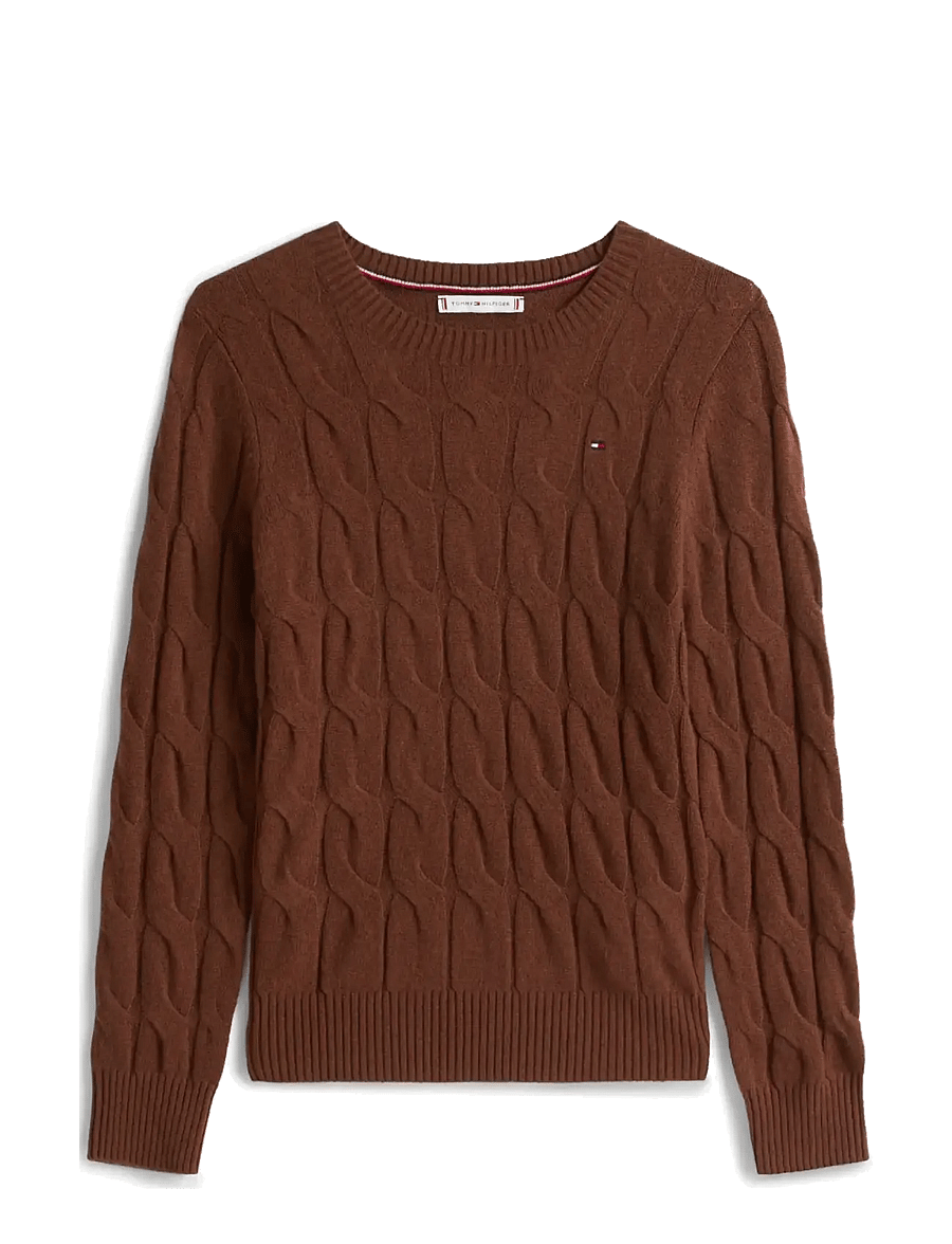 Tommy Hilfiger - SOFT WOOL CABLE C-NK LS SWT - pullover - legacy brown - 1