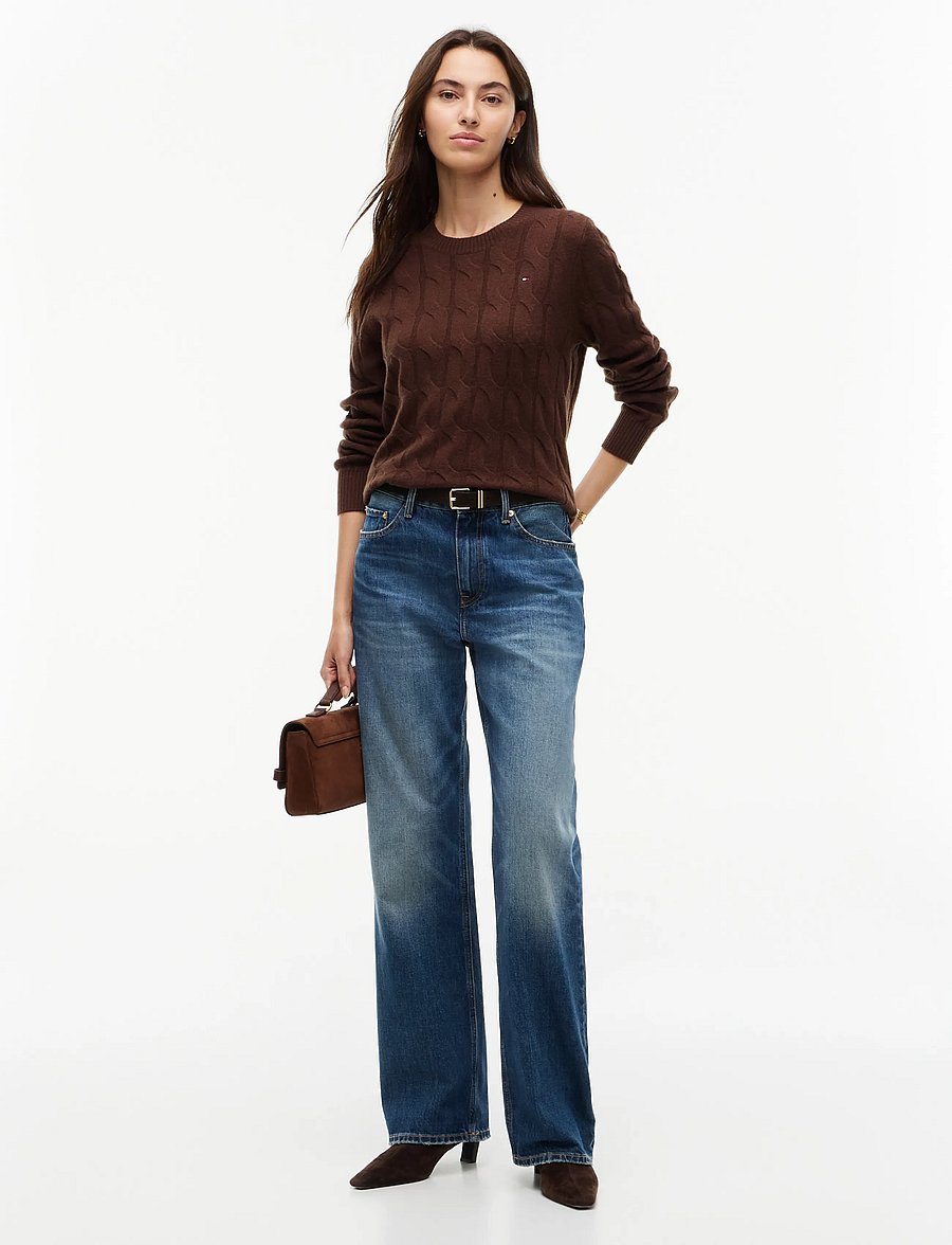 Tommy Hilfiger - SOFT WOOL CABLE C-NK LS SWT - pullover - legacy brown - 4