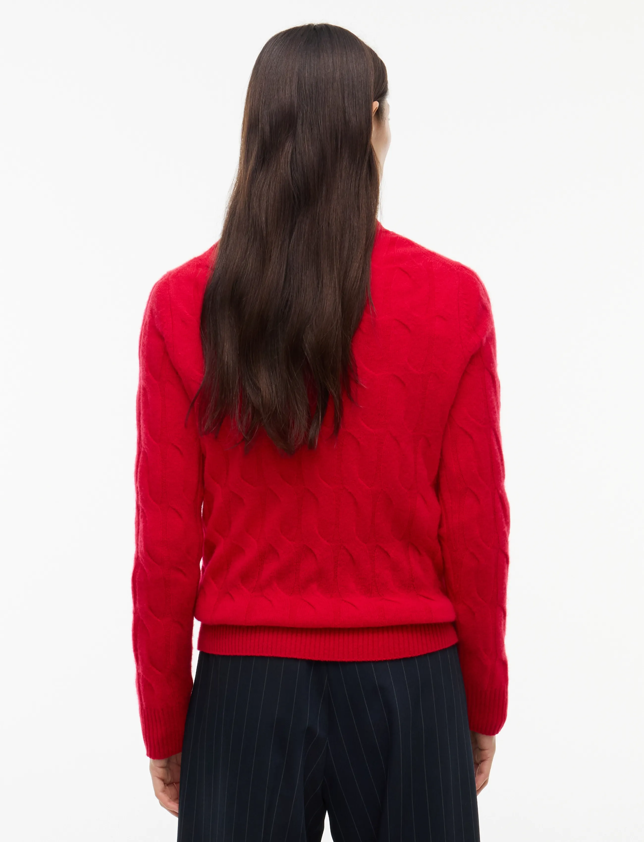 Tommy Hilfiger - SOFT WOOL CABLE C-NK LS SWT - stickade tröjor - medium red - 2