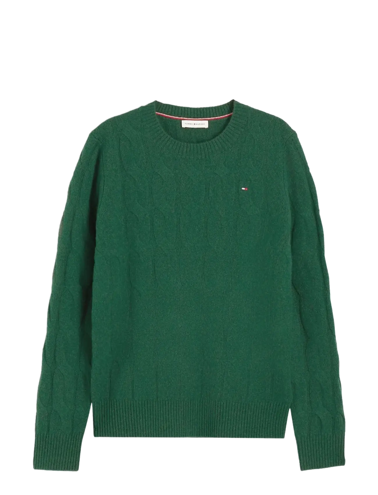 Tommy Hilfiger - SOFT WOOL CABLE C-NK LS SWT - stickade tröjor - ornamental green - 1