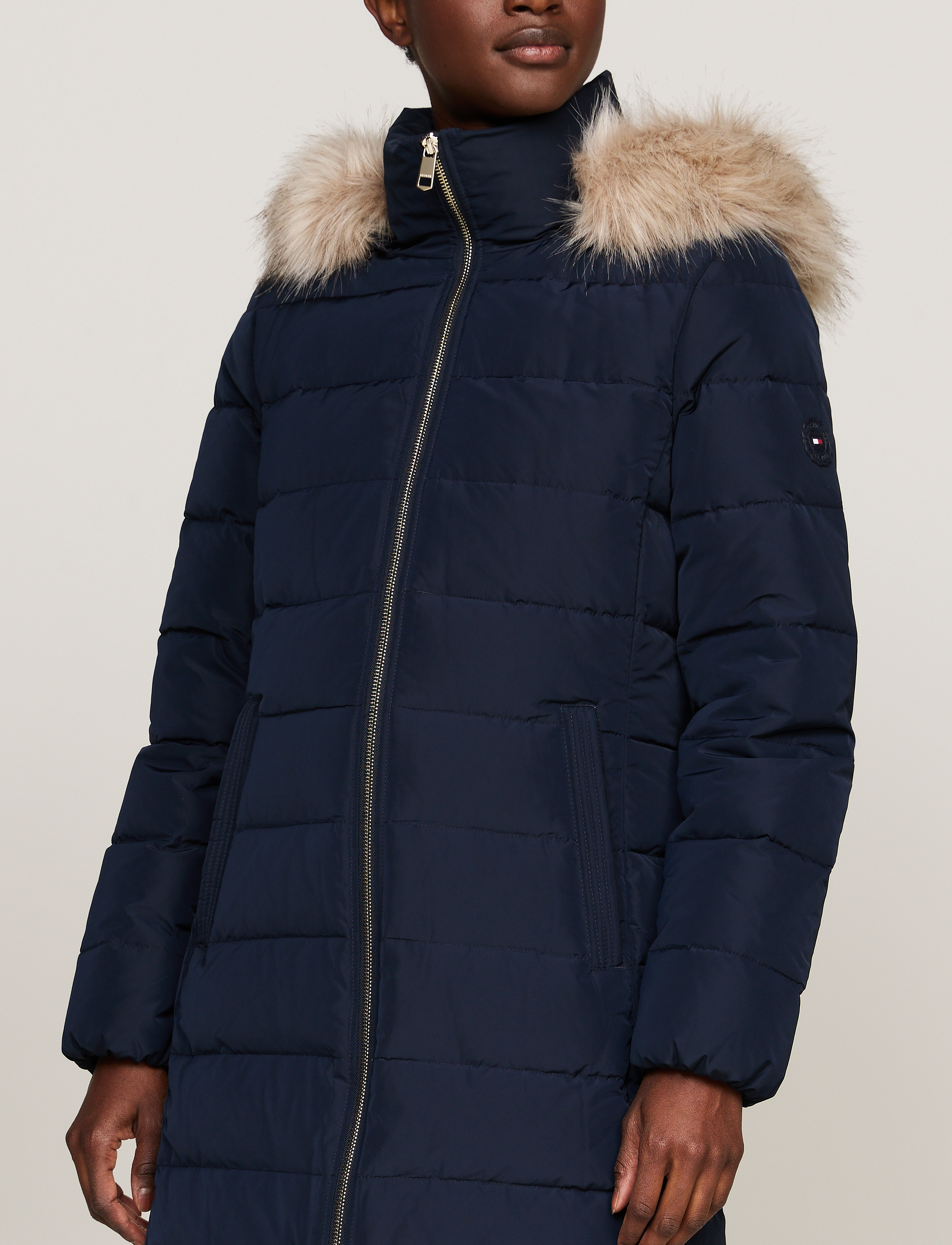 Tommy Hilfiger - HERITAGE DOWN TYRA MAXI WITH FUR - desert sky - 2