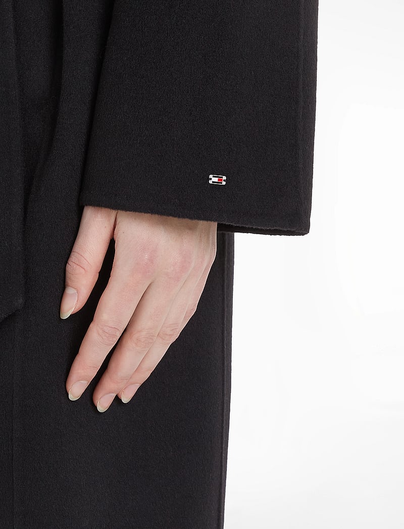 Tommy Hilfiger - REG DF WOOL BELTED COAT - black - 3