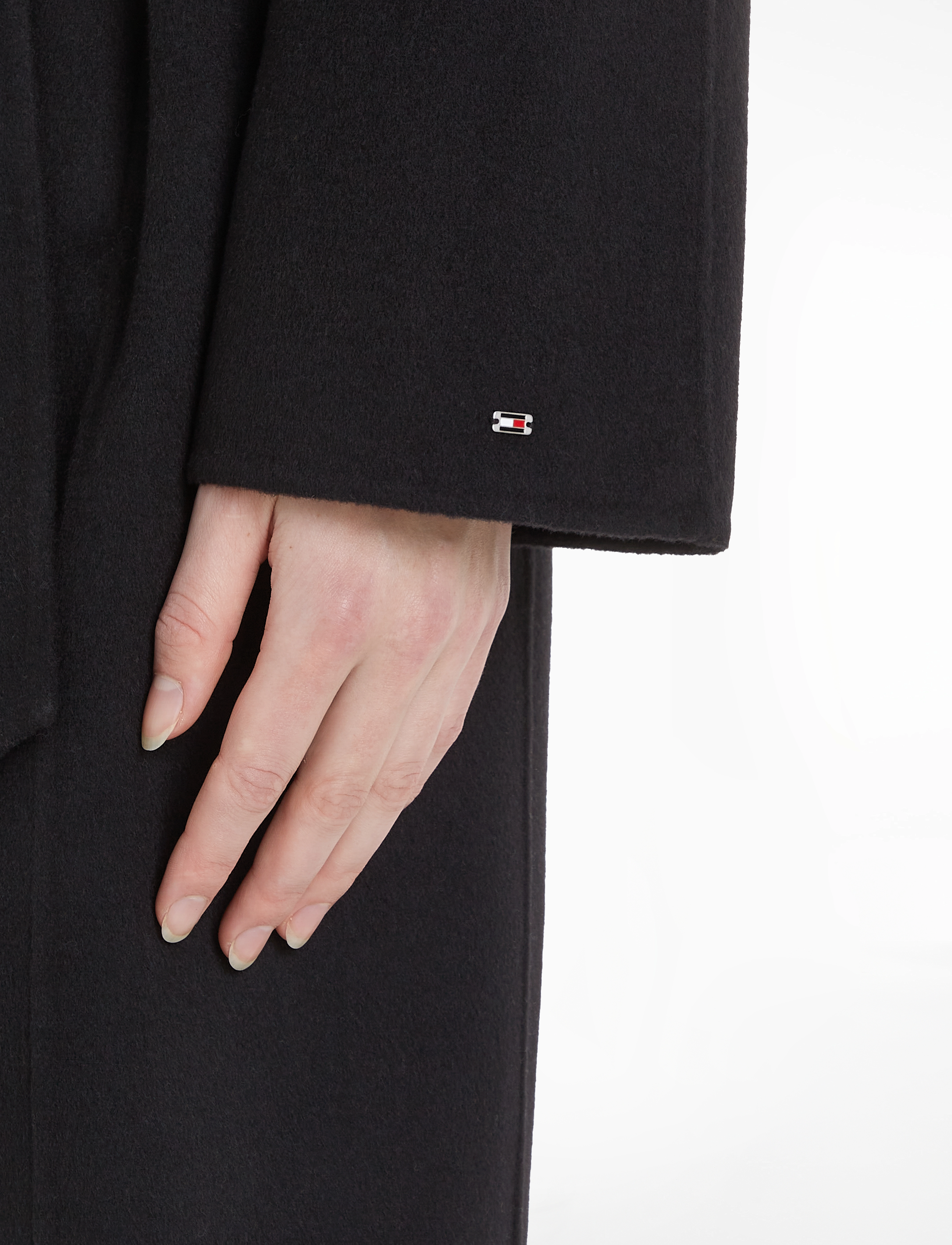 Tommy Hilfiger - REG DF WOOL BELTED COAT - black - 3