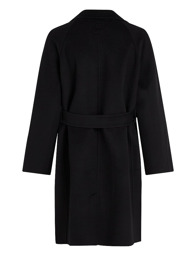 Tommy Hilfiger - REG DF WOOL BELTED COAT - black - 5