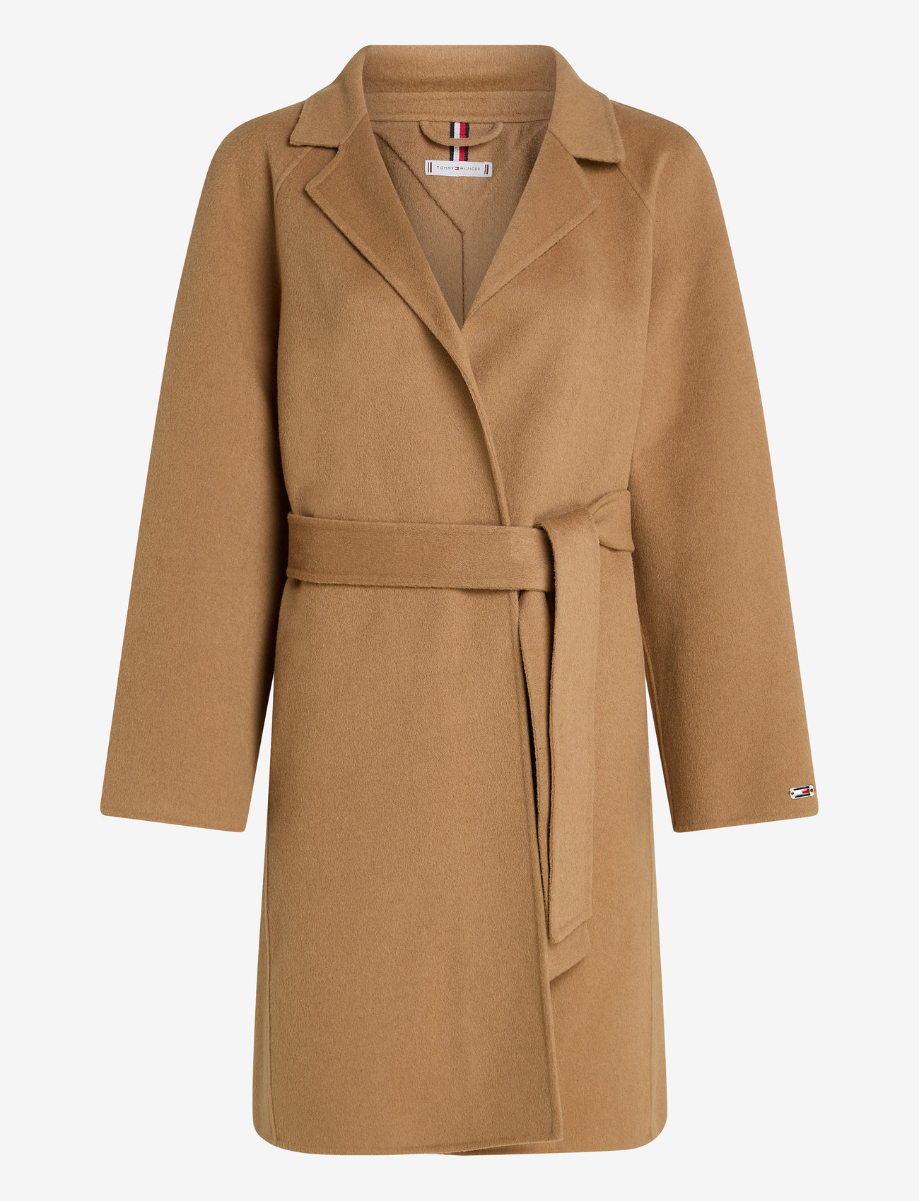 Tommy Hilfiger - REG DF WOOL BELTED COAT - villased mantlid - light sepia brown - 1