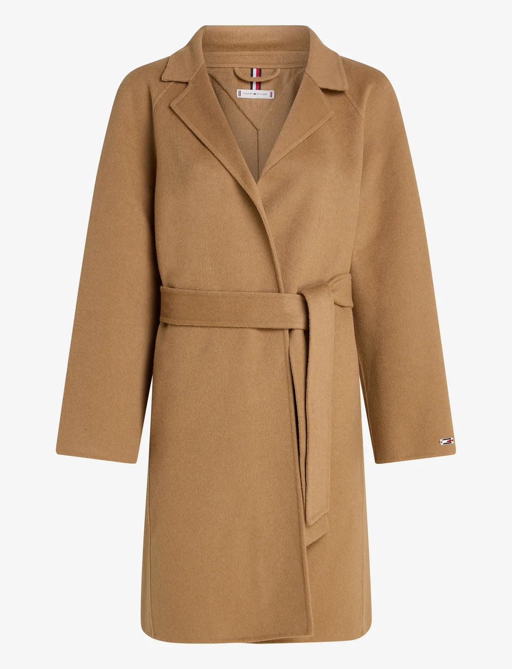 Tommy Hilfiger - REG DF WOOL BELTED COAT - vilnoniai paltai - light sepia brown - 1
