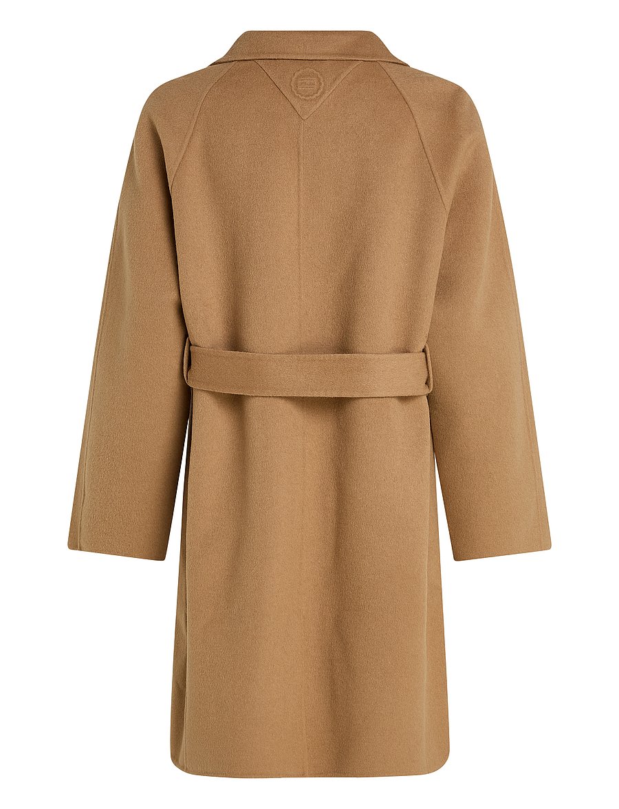 Tommy Hilfiger - REG DF WOOL BELTED COAT - light sepia brown - 5