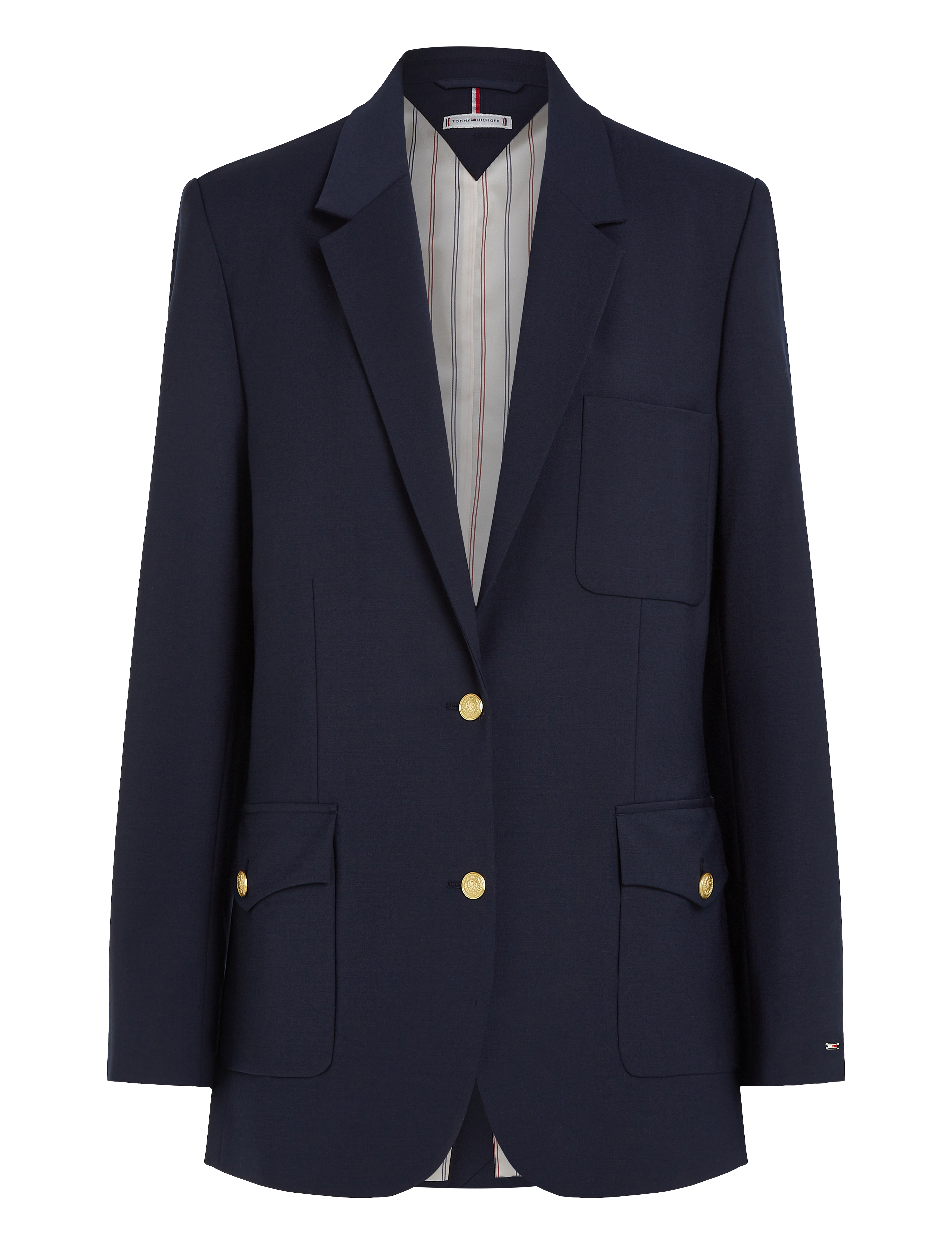 TOMMY HILFIGER Cool Wolle Relaxed Sb Blazer Navy - 44 - Damen