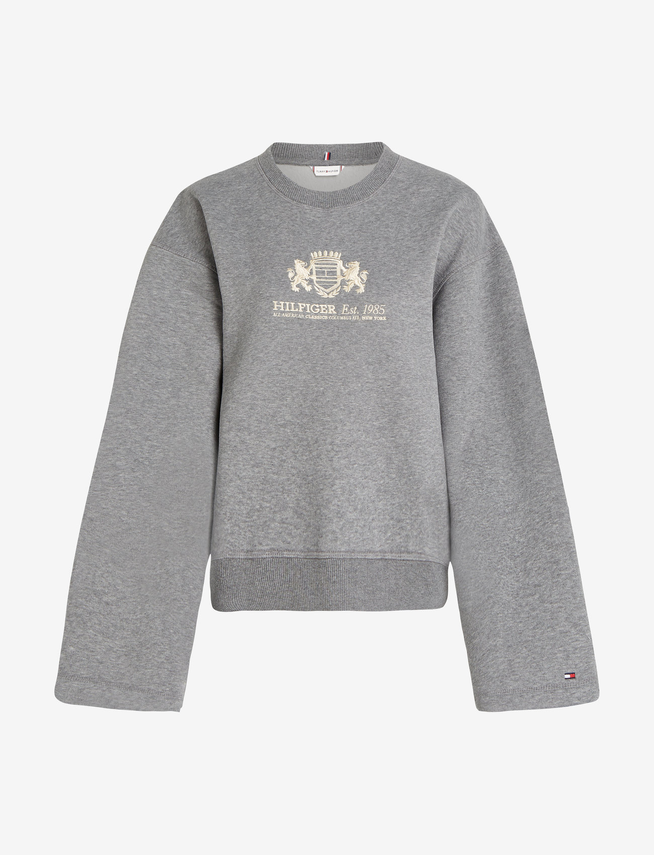 Tommy Hilfiger - REG VARSITY C-NK WIDE SLV - sweatshirts - mid grey heather - 1