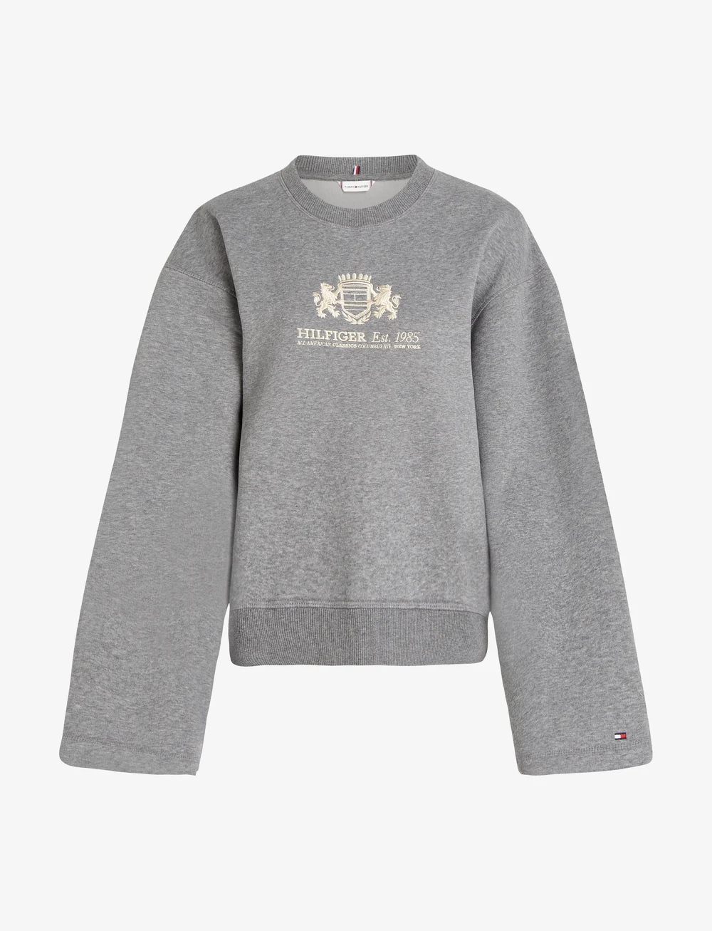 Tommy Hilfiger - REG VARSITY C-NK WIDE SLV - sweatshirts - mid grey heather - 1