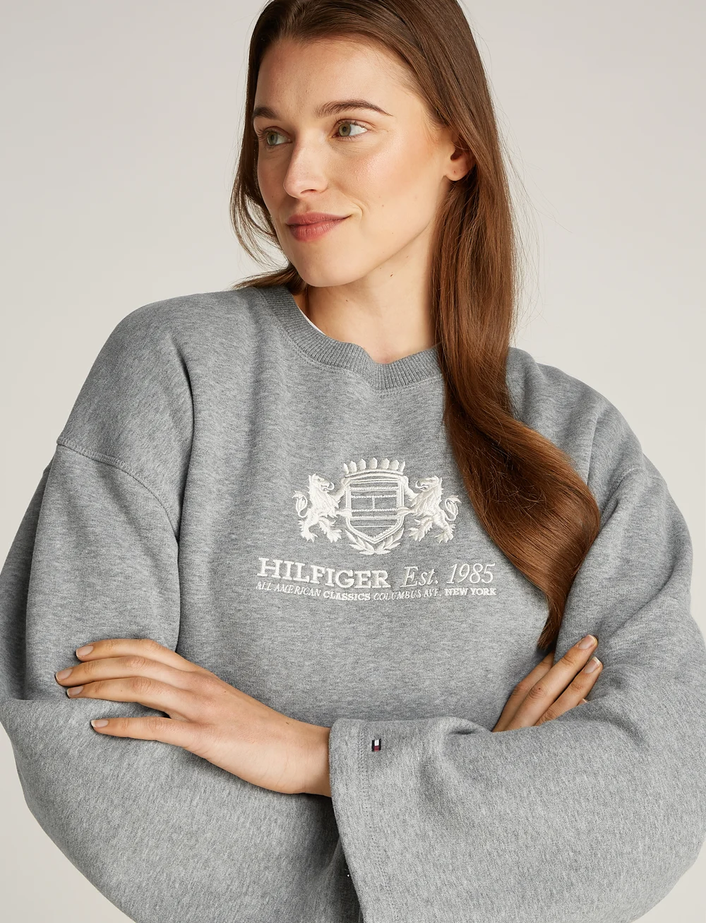 Tommy Hilfiger - REG VARSITY C-NK WIDE SLV - sweatshirts - mid grey heather - 3