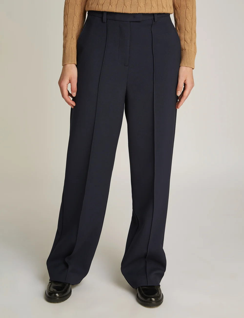 Tommy Hilfiger - PUNTO RELAXED STRAIGHT PANT - tailored trousers - dark night navy - 0