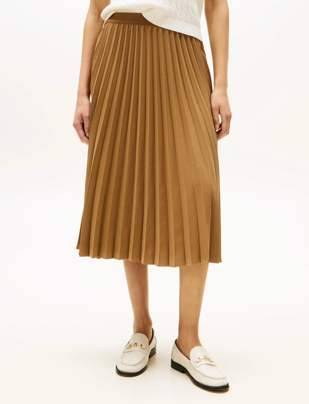 Tommy Hilfiger - FLUID PLEATED PULL ON MIDI SKIRT - faltenröcke - hickory - 3
