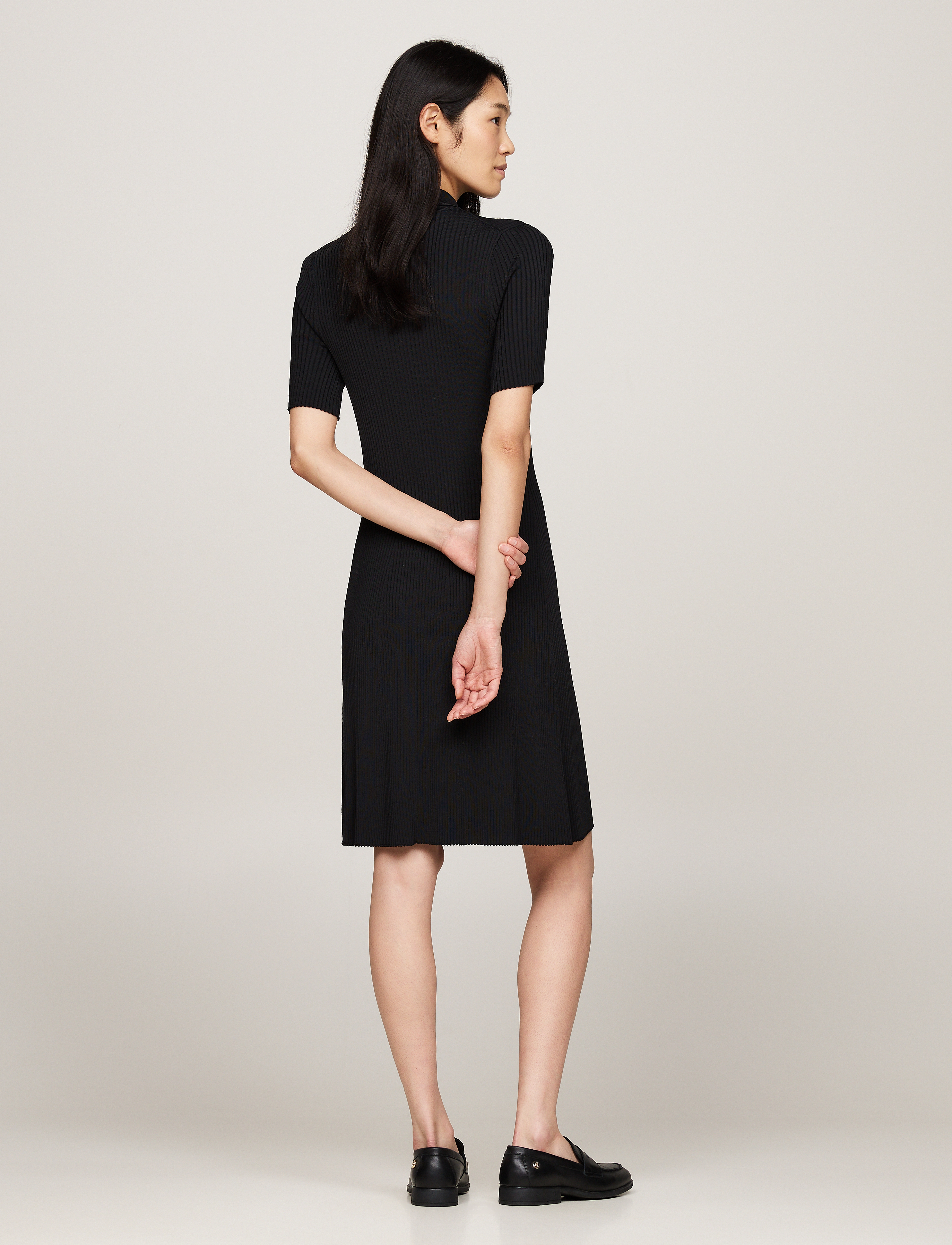 Tommy Hilfiger - GOLD BUTTON HERIT SS POLO DRESS - black - 3