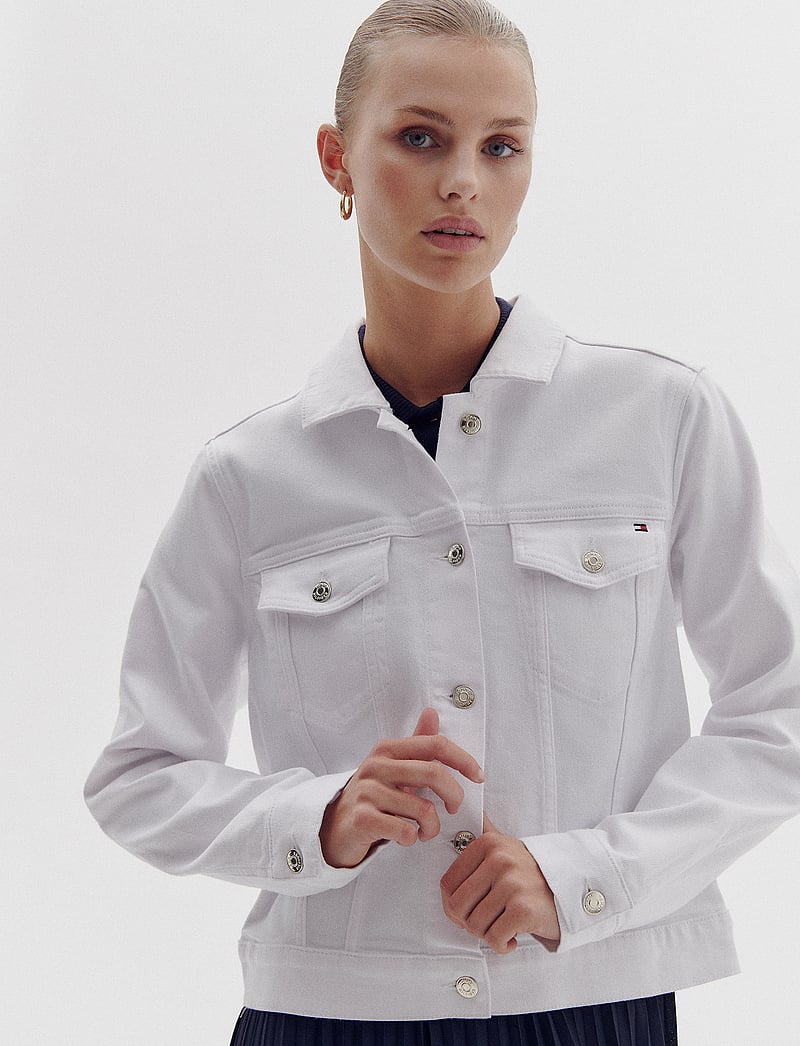Tommy Hilfiger - DNM SLIM JACKET WHITE - denim jackets - th optic white - 0